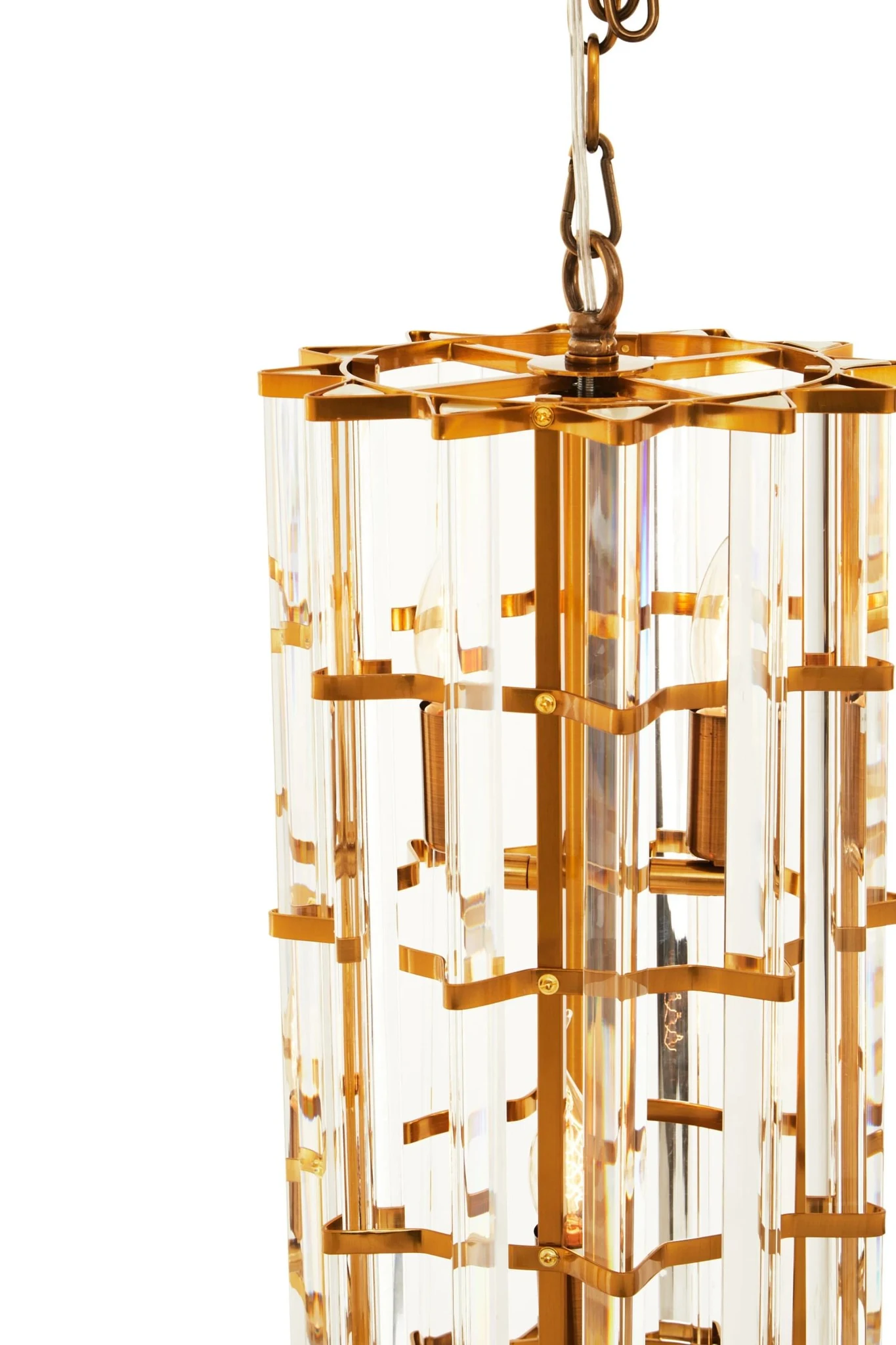 Karli Brass Finish Small Vertical Pendant Light - Pendant lights, photo 7 of 7