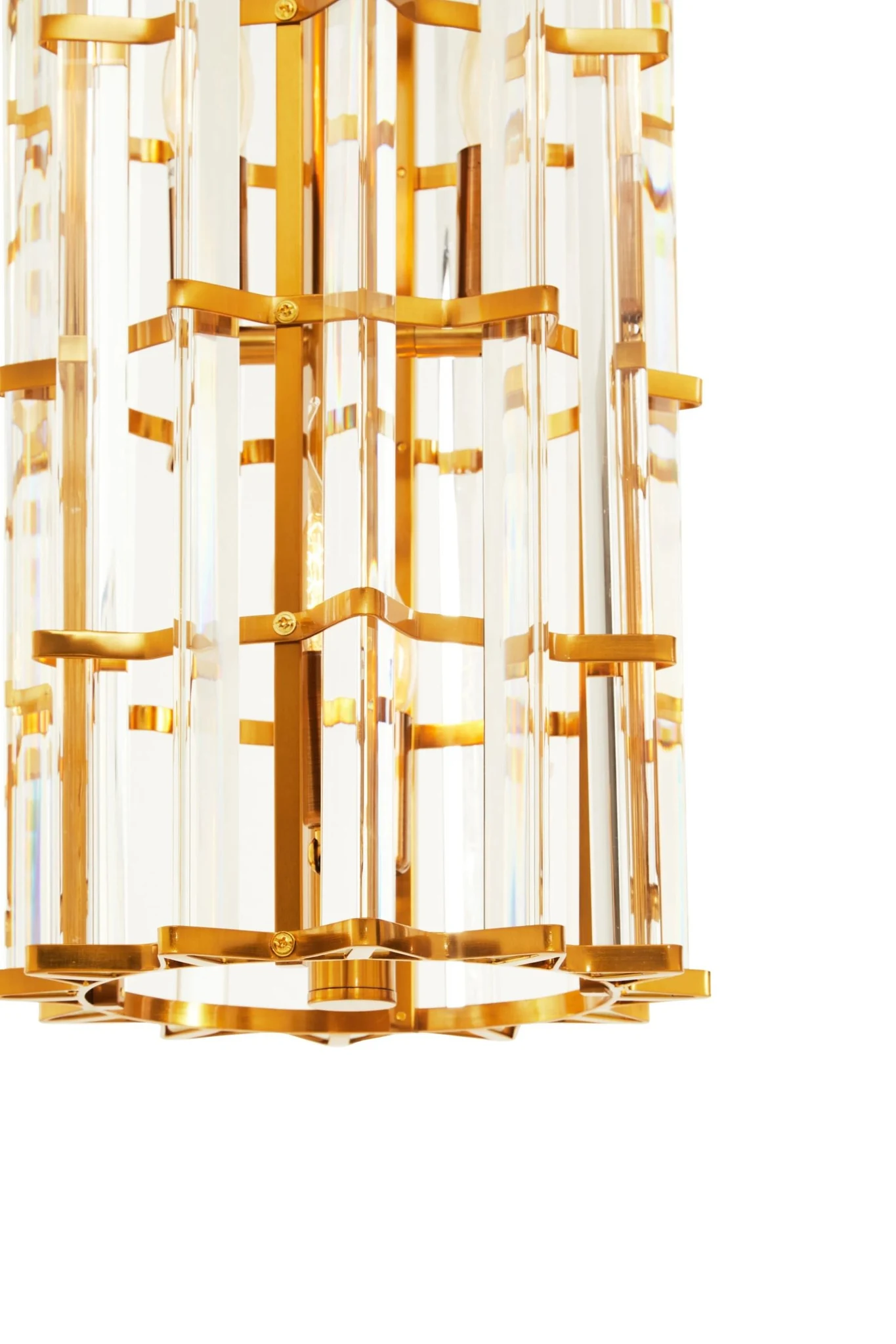Karli Brass Finish Small Vertical Pendant Light - Pendant lights, photo 6 of 7