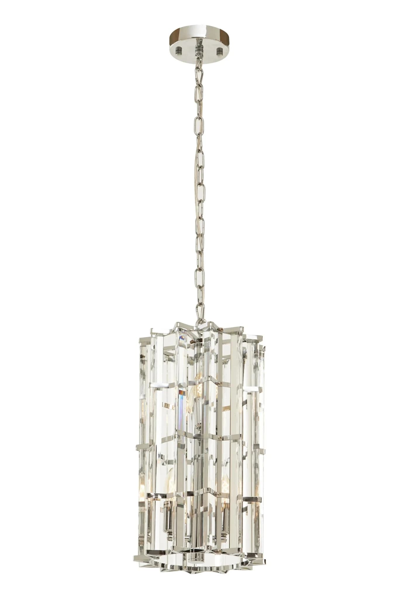 Karli Chrome Finish Small Vertical Pendant Light - Pendant lights, photo 4 of 7