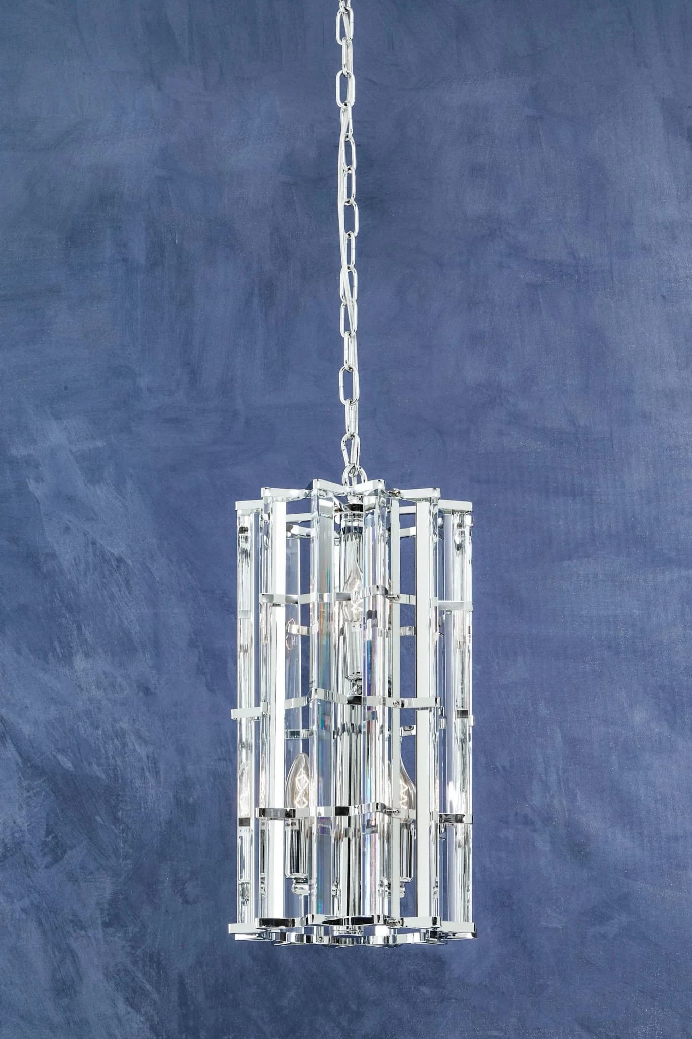 Karli Chrome Finish Small Vertical Pendant Light - Pendant lights, photo 3 of 7