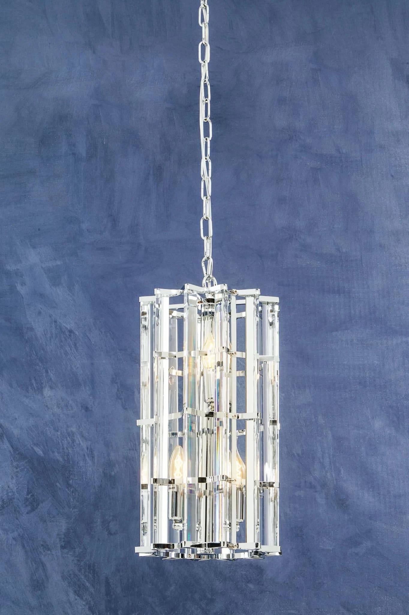Karli Chrome Finish Small Vertical Pendant Light - Pendant lights, photo 2 of 7