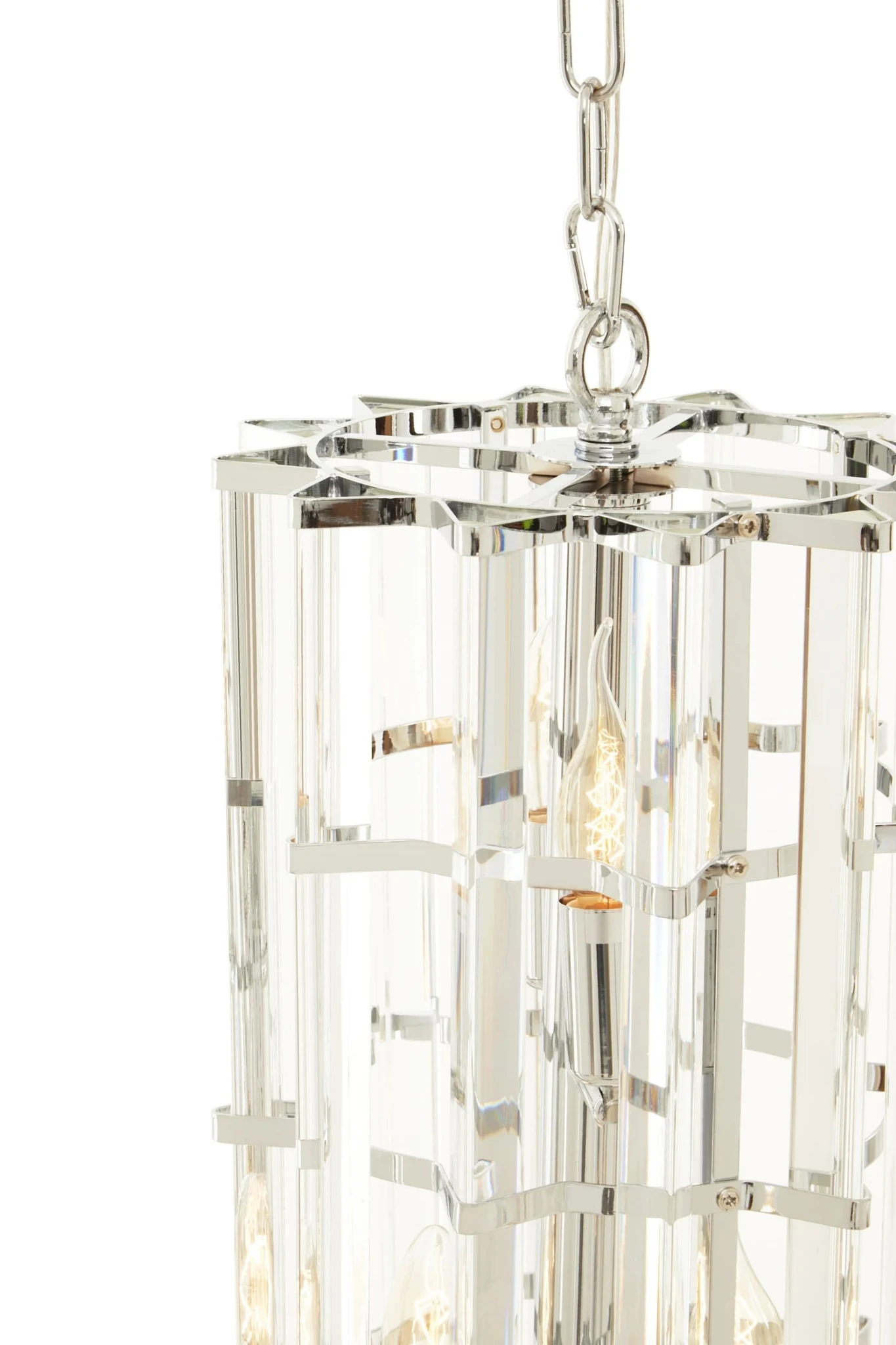 Karli Chrome Finish Small Vertical Pendant Light - Pendant lights, photo 7 of 7