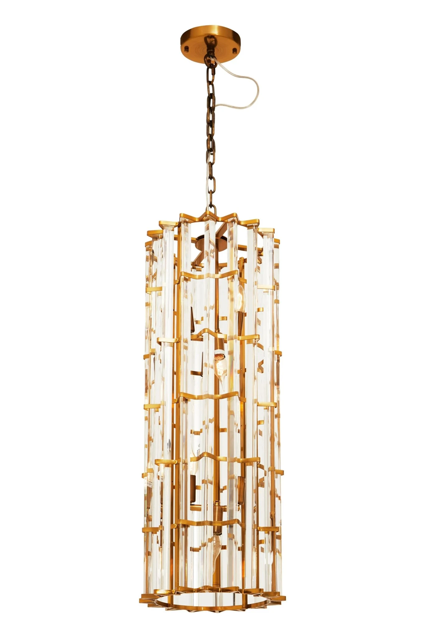 Karli Brass Finish Vertical Large Pendant Light - Pendant lights, photo 4 of 7