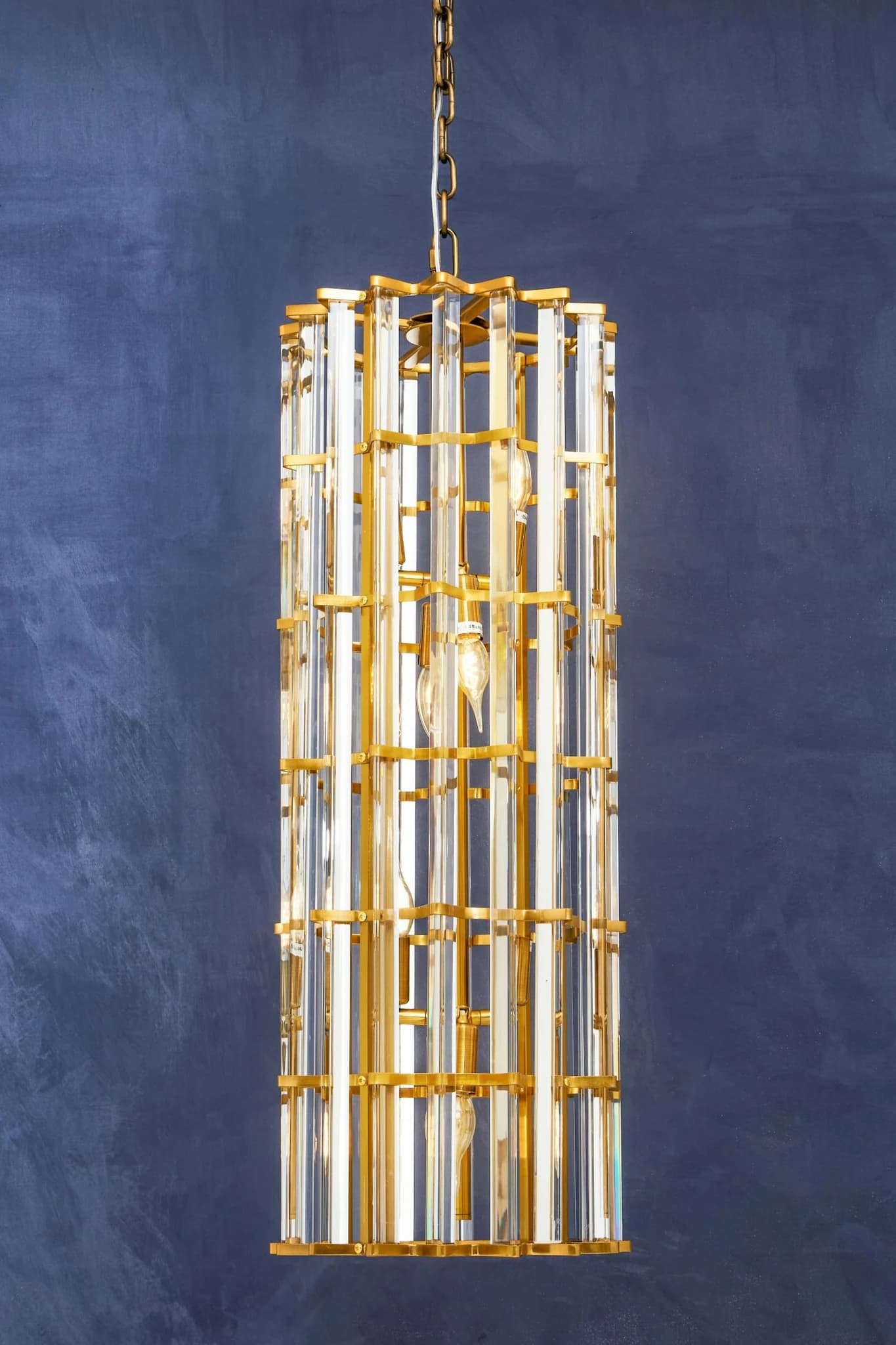 Karli Brass Finish Vertical Large Pendant Light - Pendant lights, photo 2 of 7