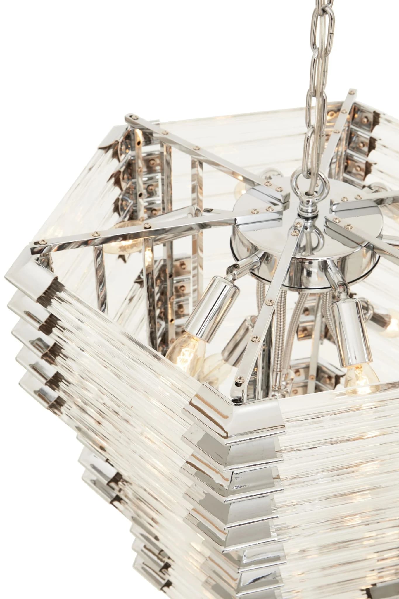 Karli 3 Tier Glass Statement Pendant Light - Pendant lights, photo 5 of 8