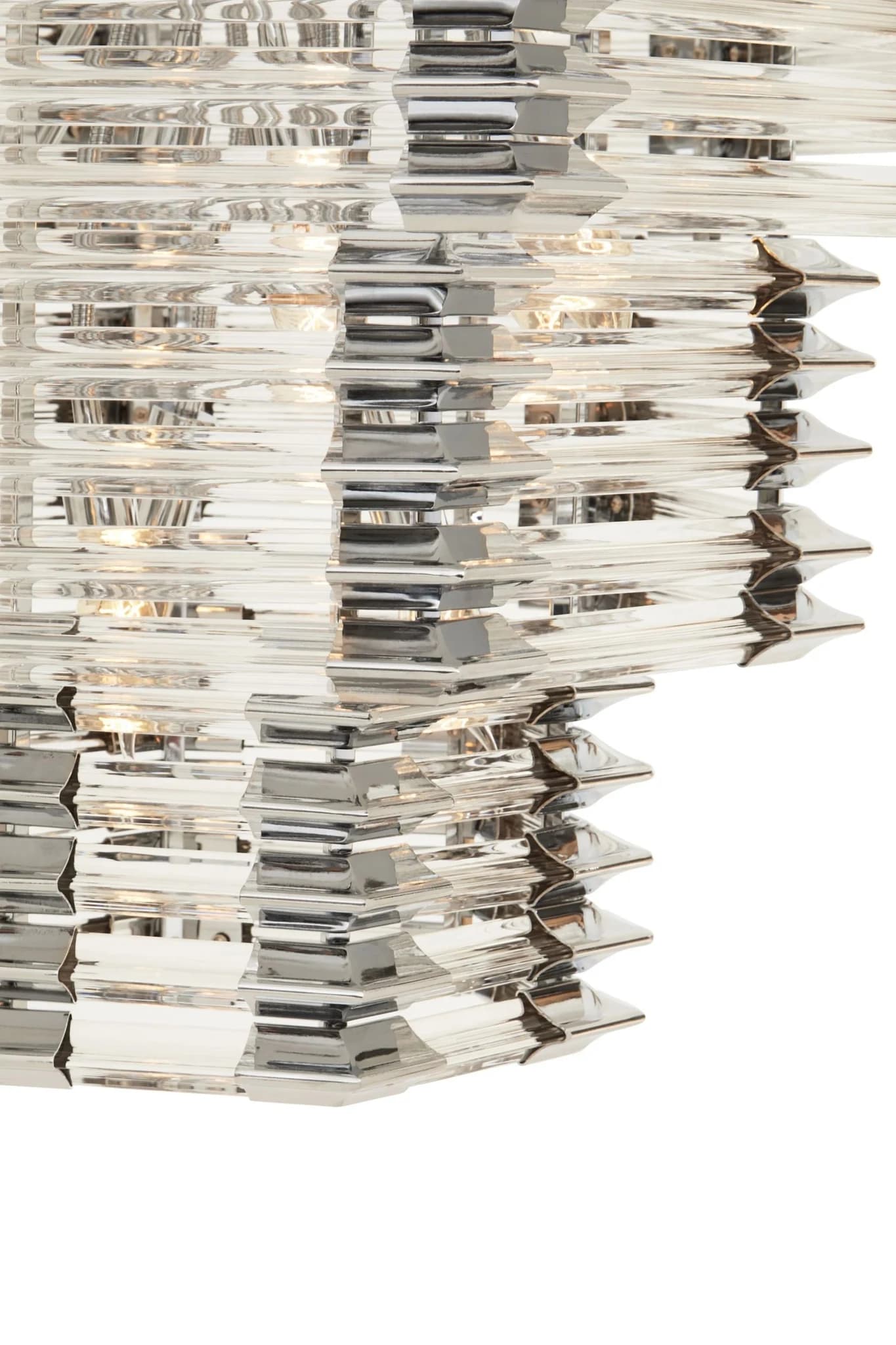 Karli Glass And Chrome Finish Prism Light With Fifteen Bulbs - Pendant lights, photo 4 of 8