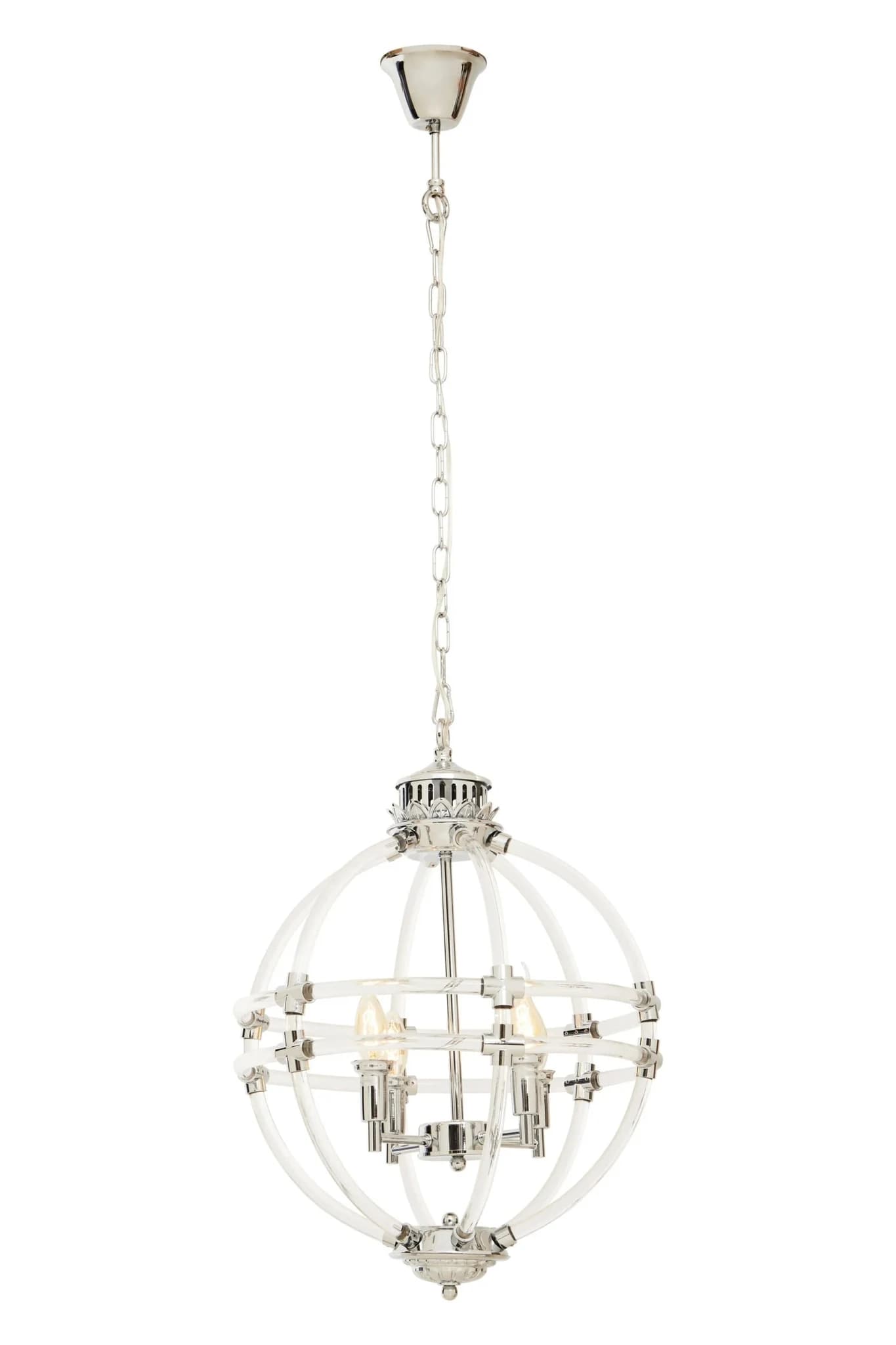 Karlo Pendant Light In Clear Acrylic And Chrome Finish - Pendant lights, photo 4 of 7