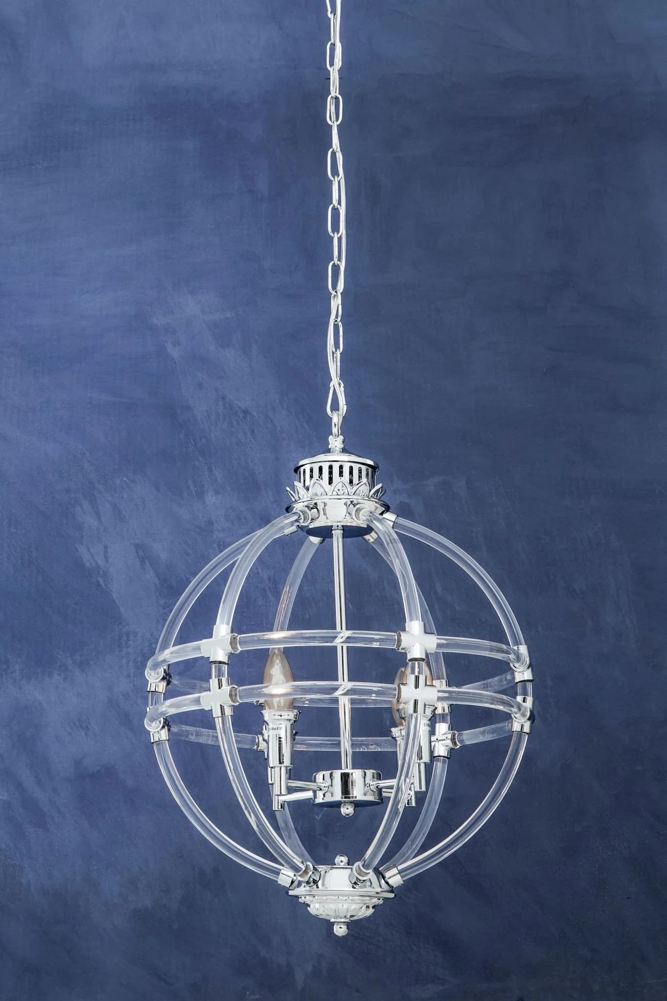Karlo Pendant Light In Clear Acrylic And Chrome Finish - Pendant lights, photo 3 of 7