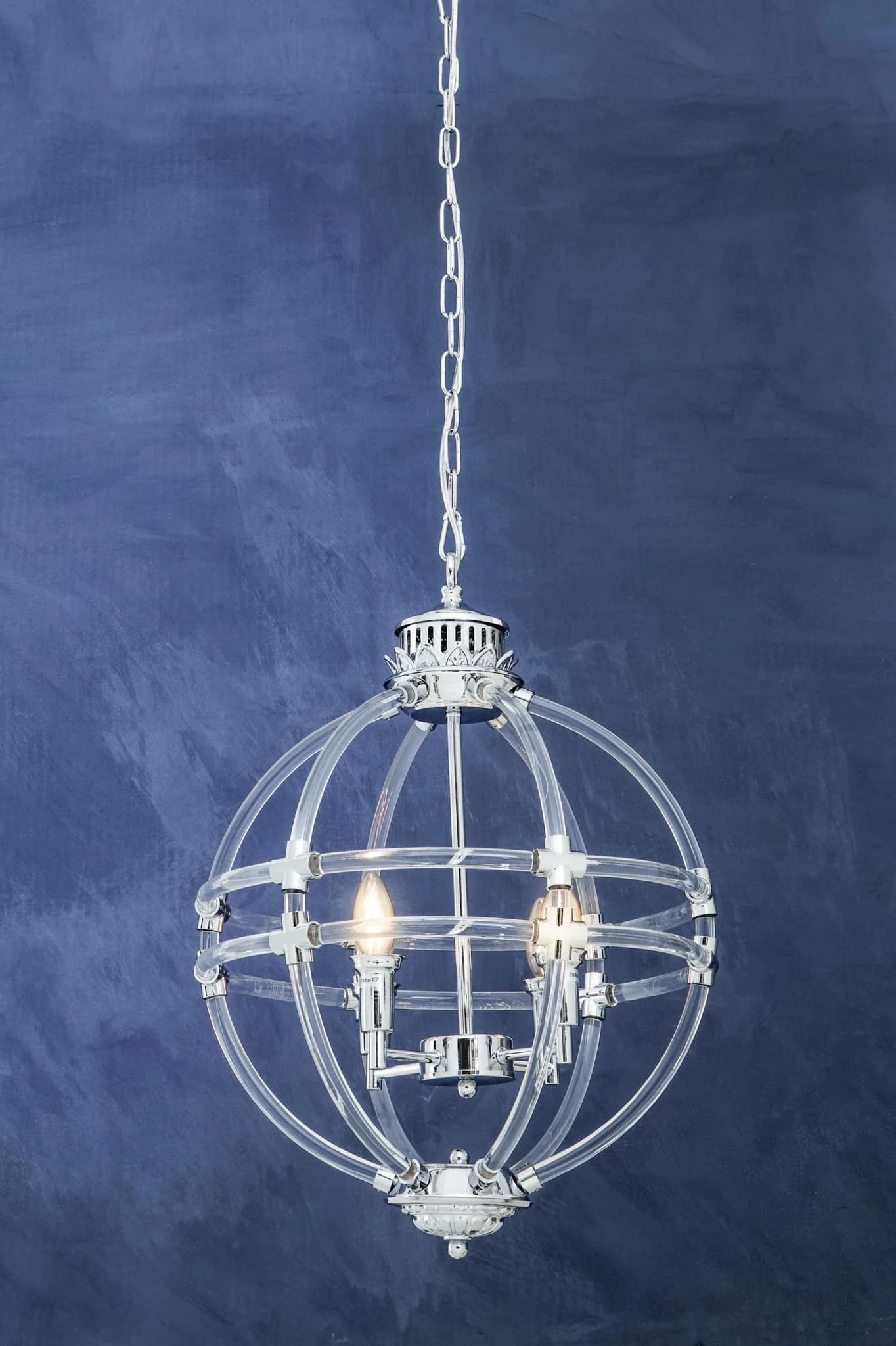 Karlo Pendant Light In Clear Acrylic And Chrome Finish - Pendant lights, photo 2 of 7