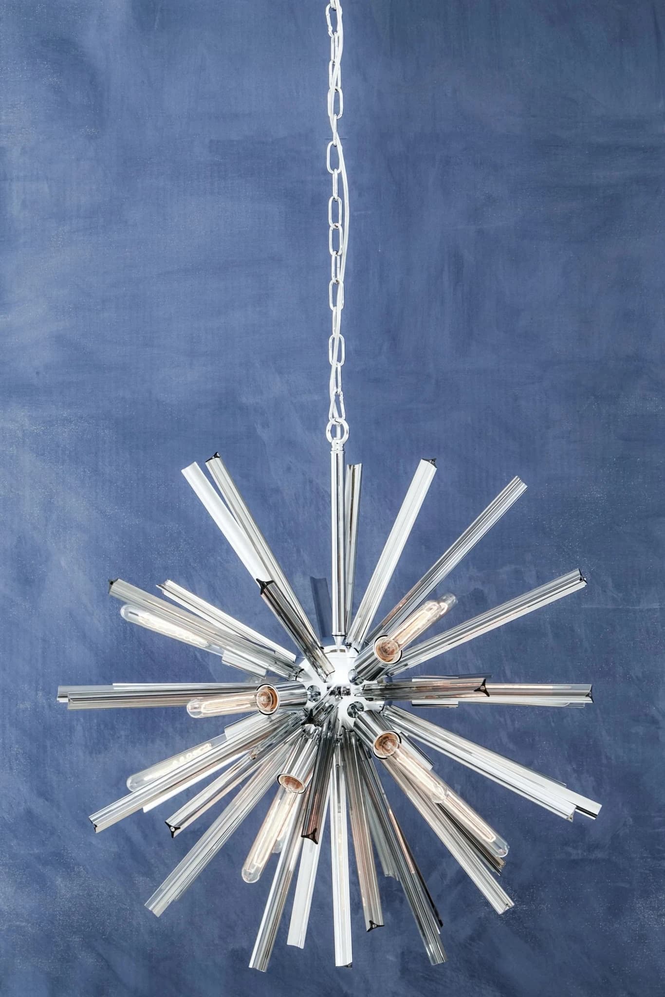 Karlo Chrome Finish and Smoked Glass Starburst Pendant Light - Pendant lights, photo 3 of 7