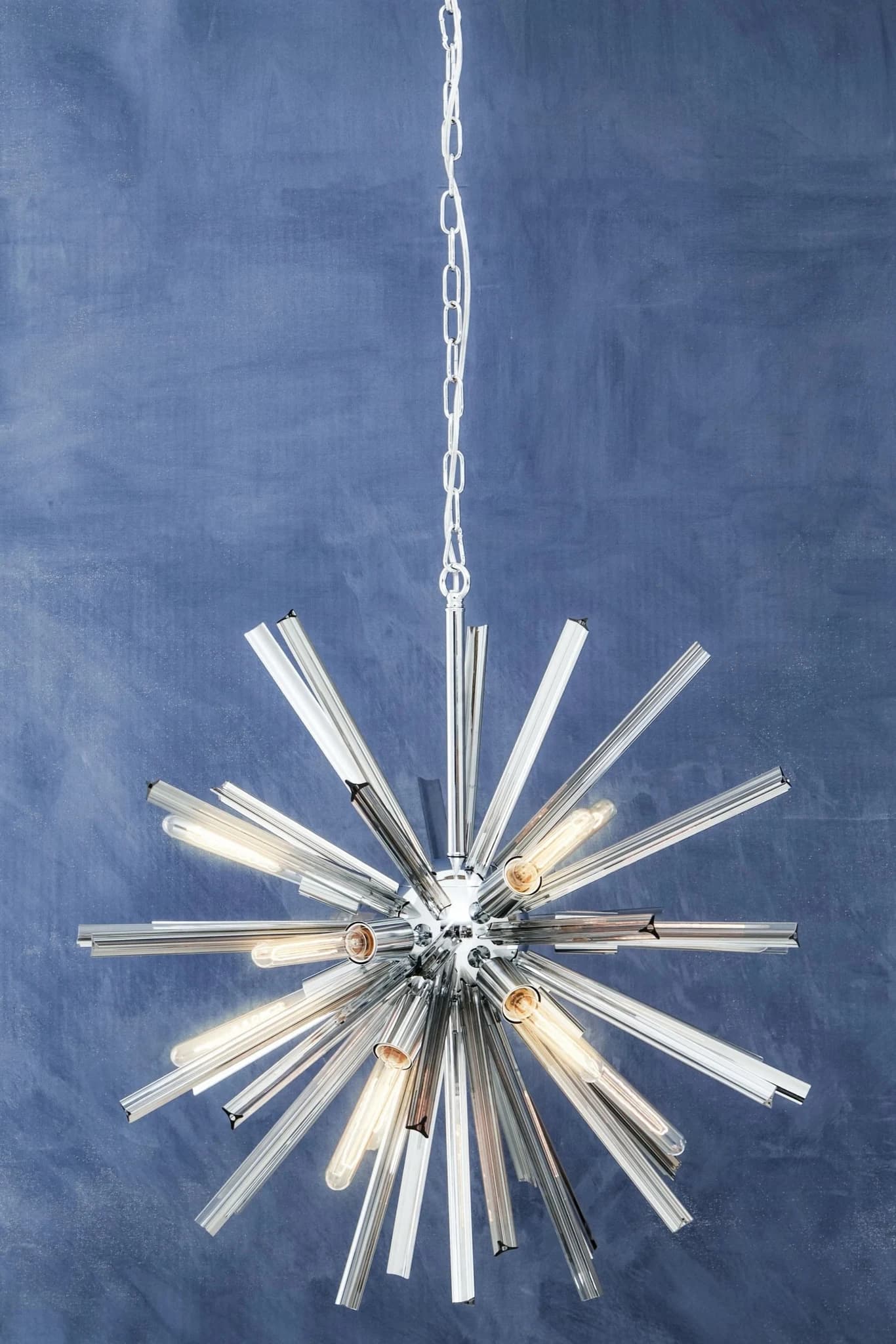 Karlo Chrome Finish and Smoked Glass Starburst Pendant Light - Pendant lights, photo 2 of 7
