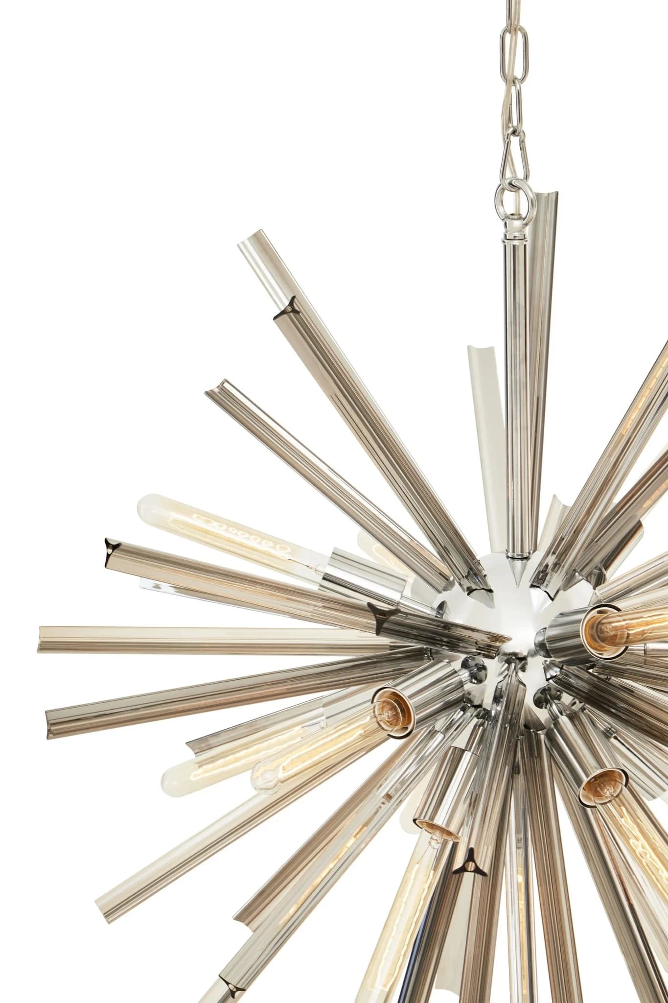 Karlo Chrome Finish and Smoked Glass Starburst Pendant Light - Pendant lights, photo 7 of 7