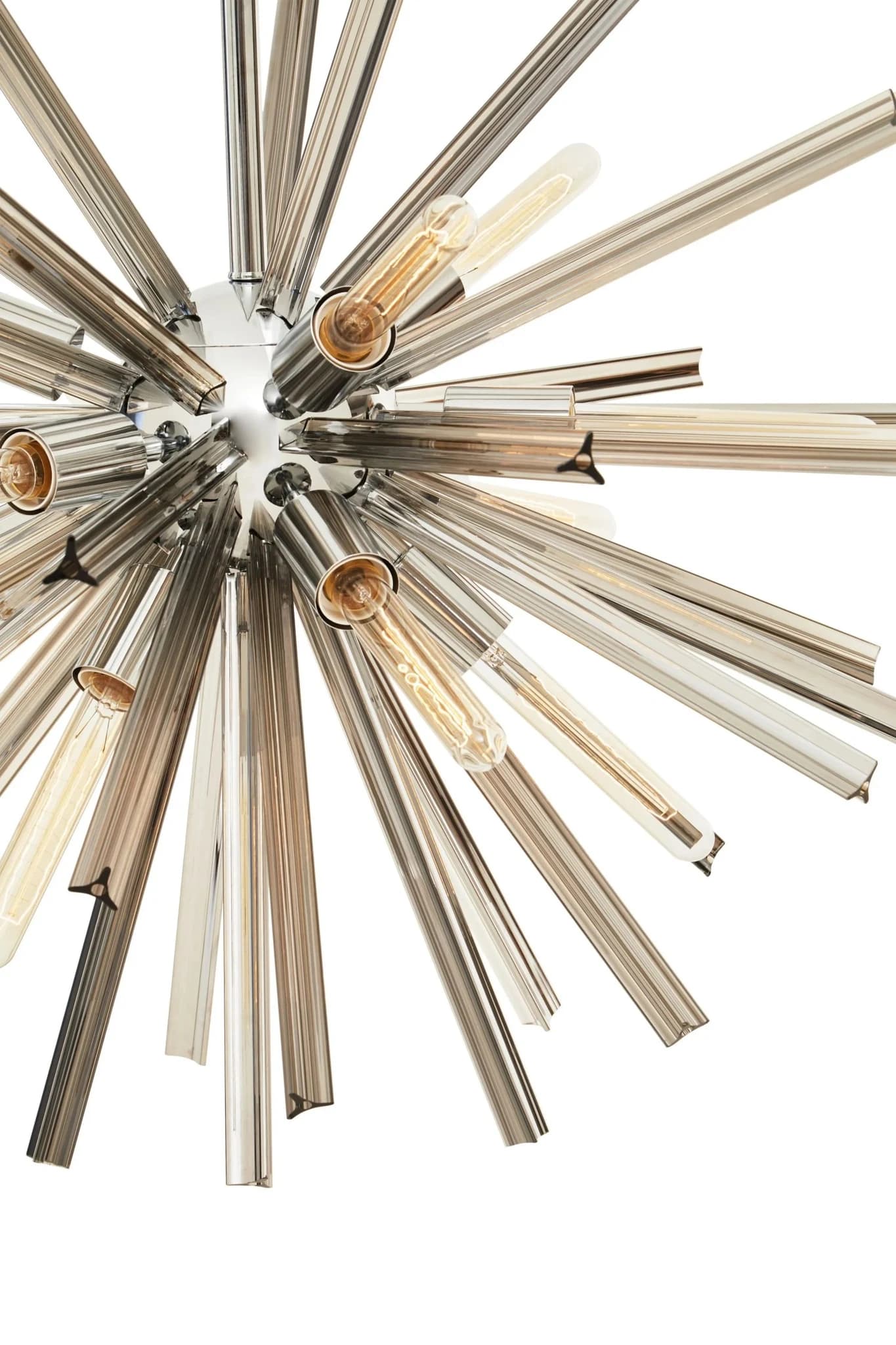 Karlo Chrome Finish and Smoked Glass Starburst Pendant Light - Pendant lights, photo 6 of 7