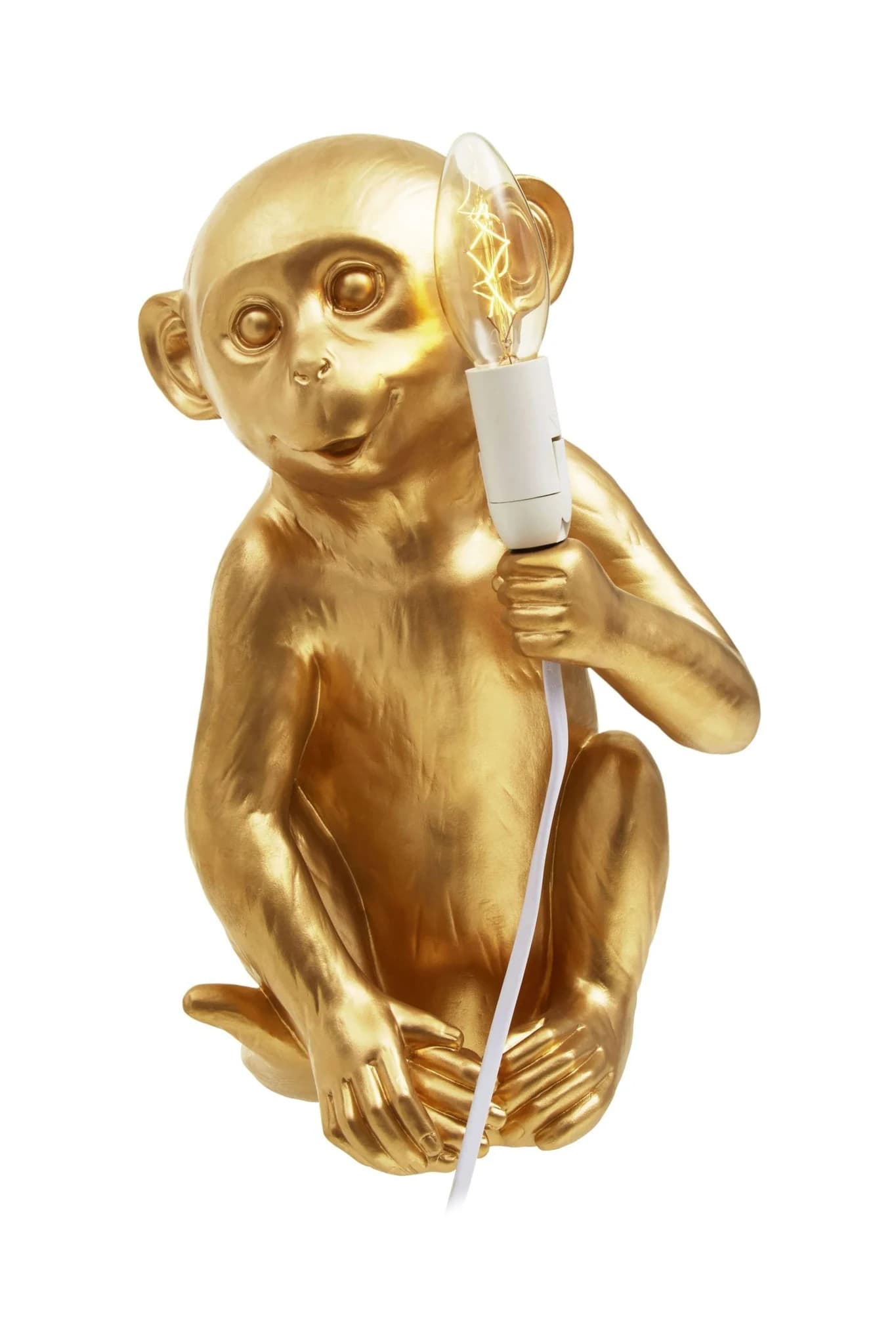 Boho Gold Finish Monkey Lamp - Table lamps, photo 6 of 8