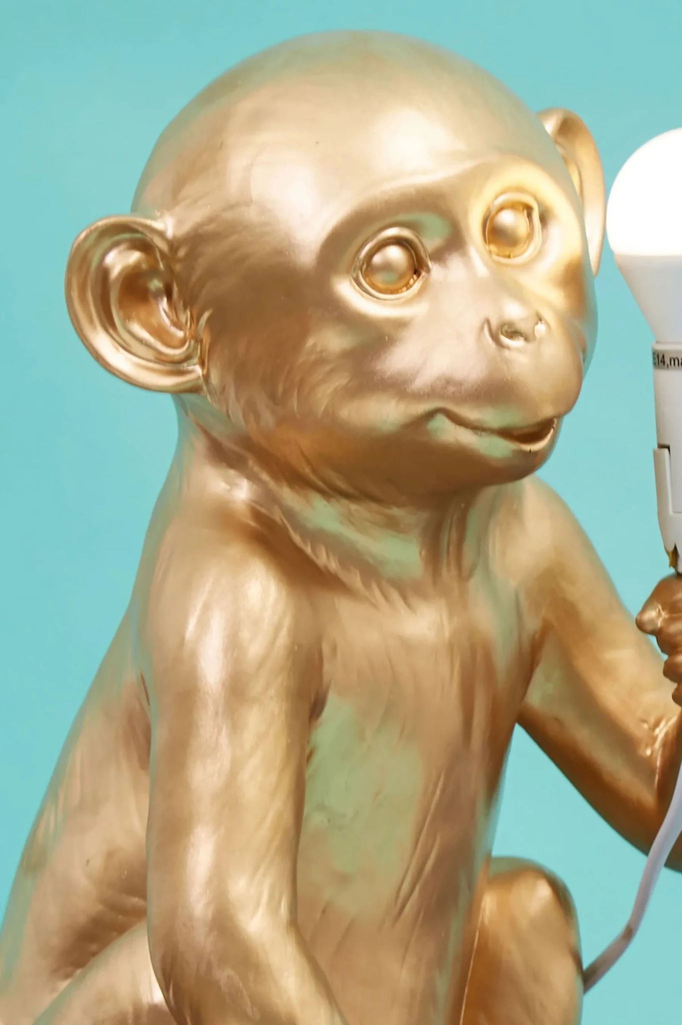 Boho Gold Finish Monkey Lamp - Table lamps, photo 3 of 8