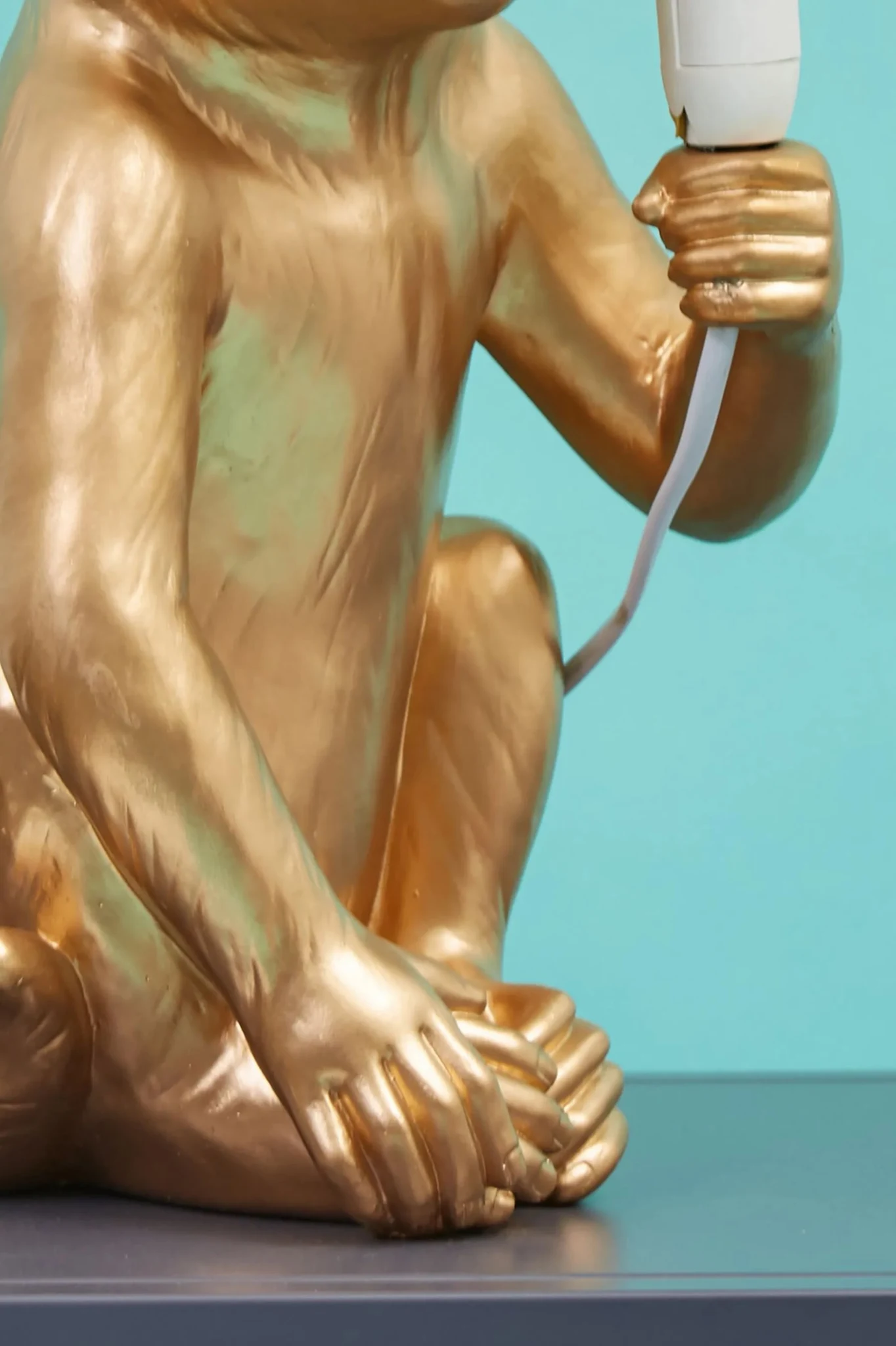 Boho Gold Finish Monkey Lamp - Table lamps, photo 2 of 8