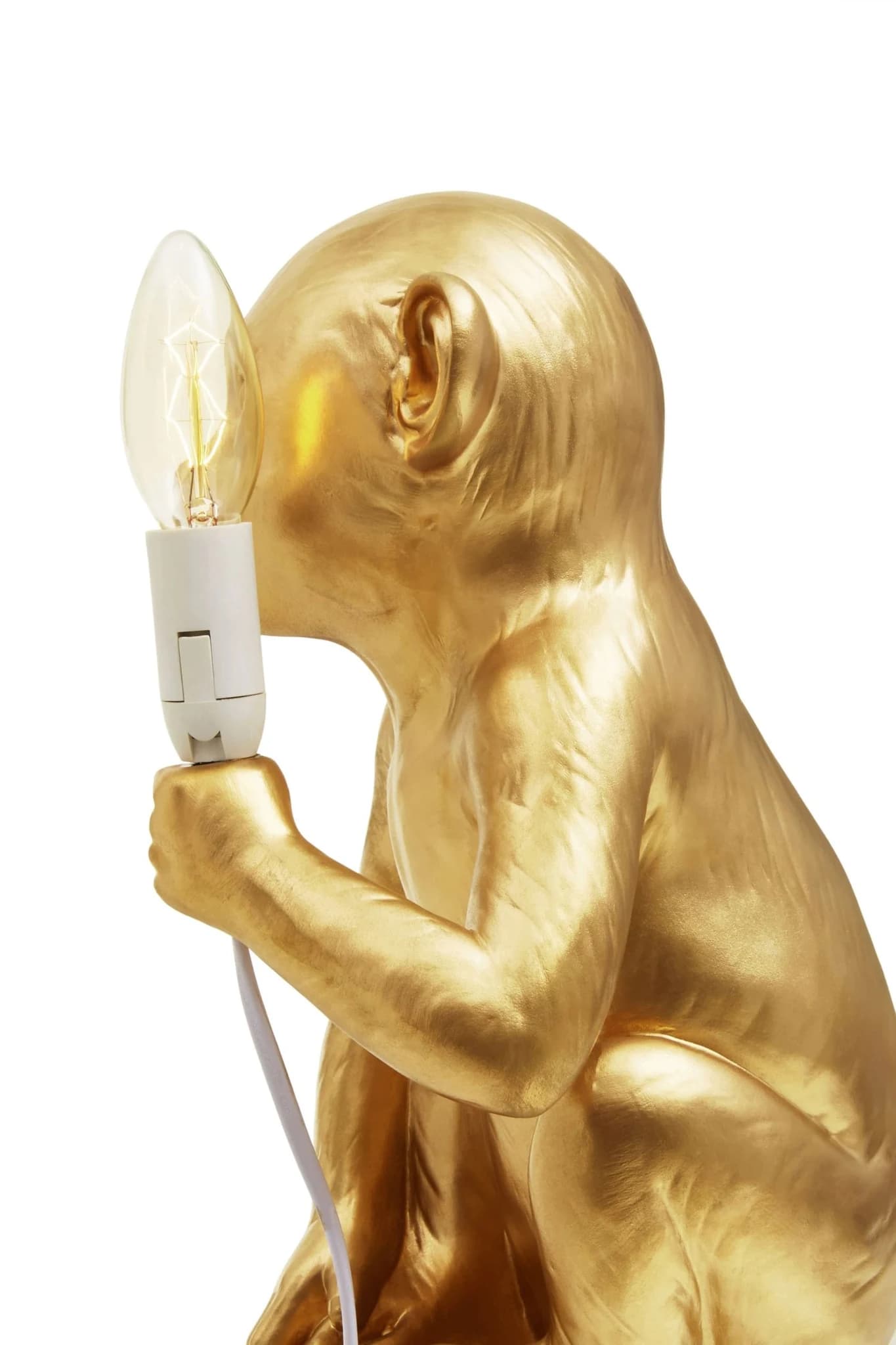 Boho Gold Finish Monkey Lamp - Table lamps, photo 7 of 8