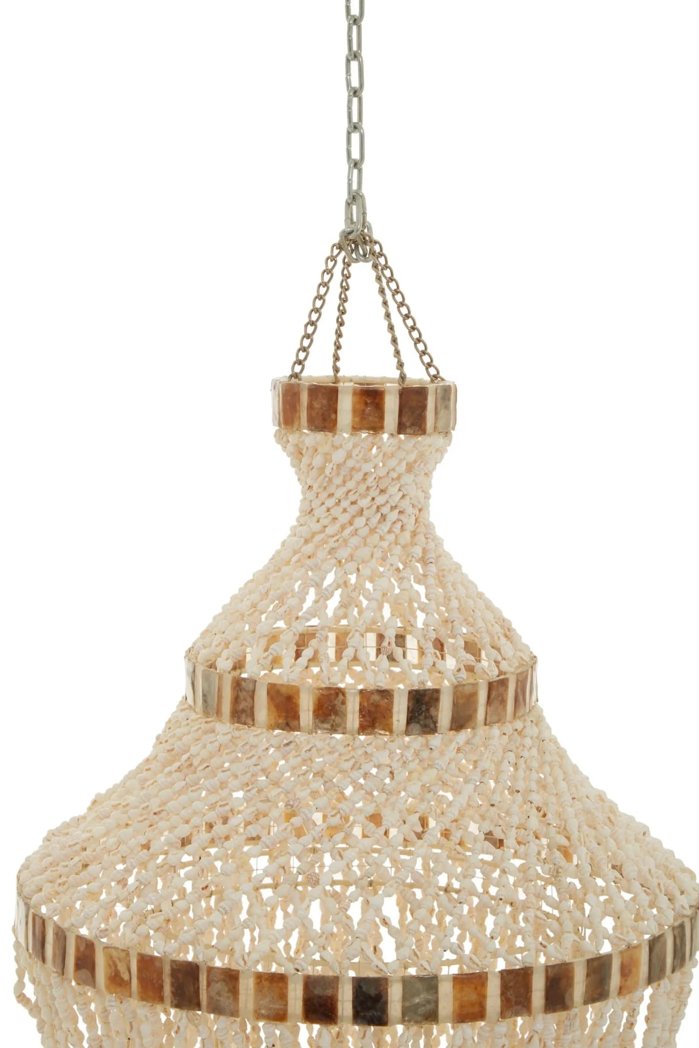 Palu Natural White and Amber Shell Pendant Shade - Pendant lights, photo 5 of 5