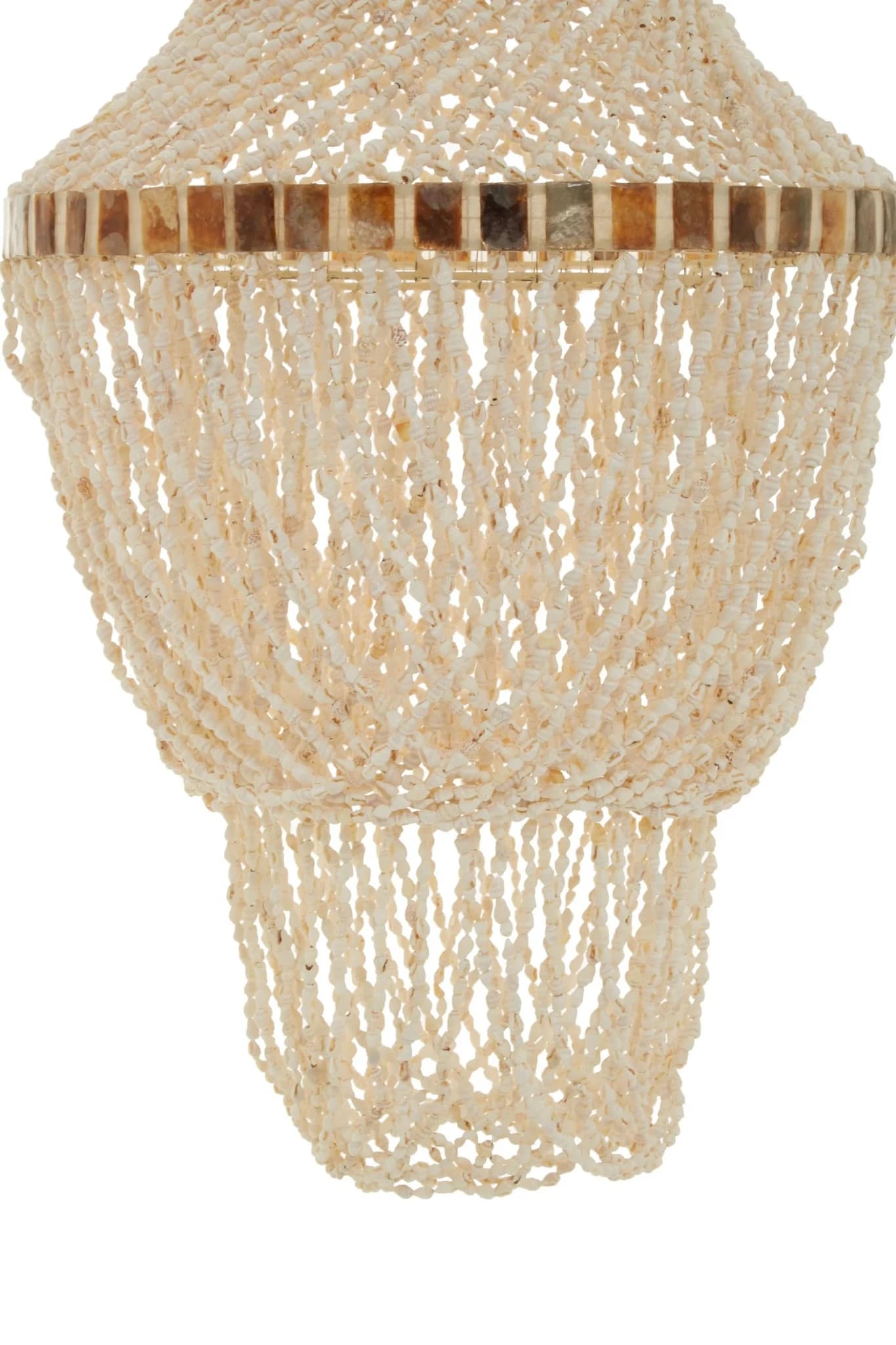 Palu Natural White and Amber Shell Pendant Shade - Pendant lights, photo 4 of 5