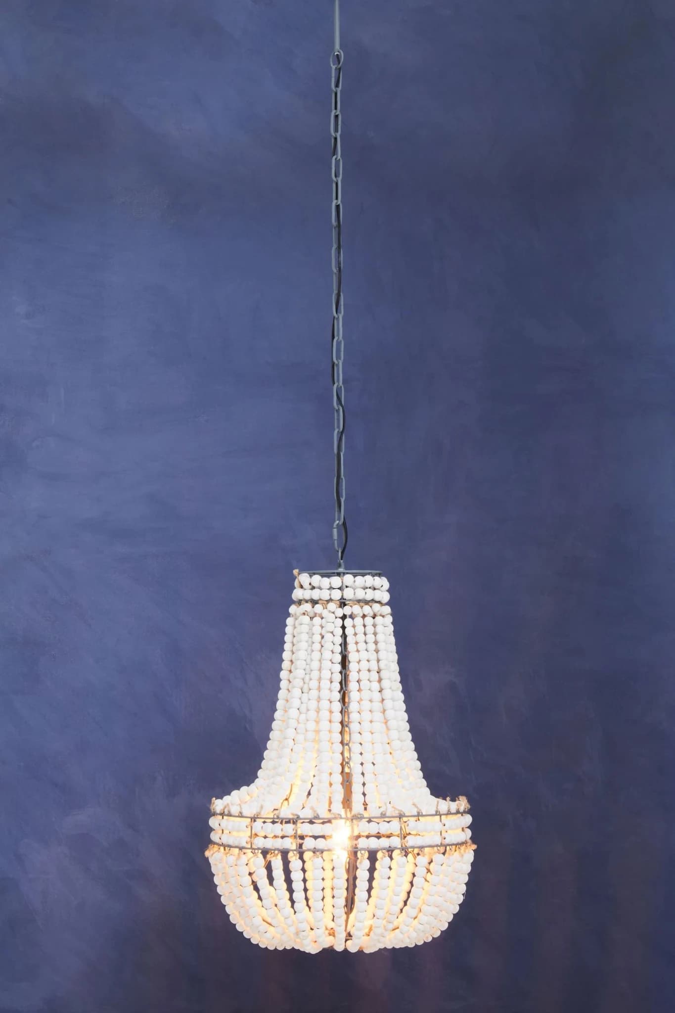 Lapiz Antique White Wooden Beads Chandelier - Pendant lights, photo 8 of 8