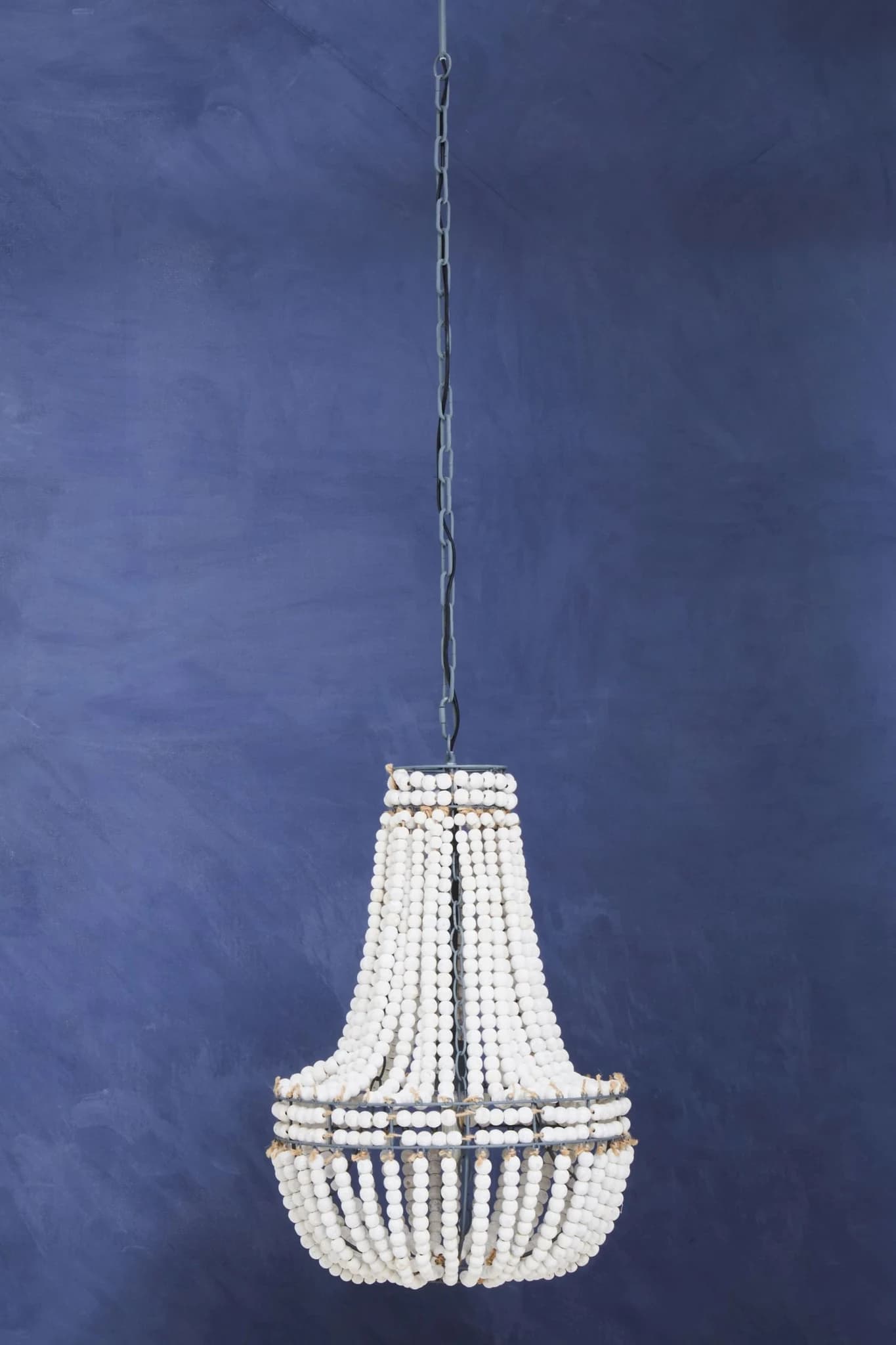 Lapiz Antique White Wooden Beads Chandelier - Pendant lights, photo 7 of 8