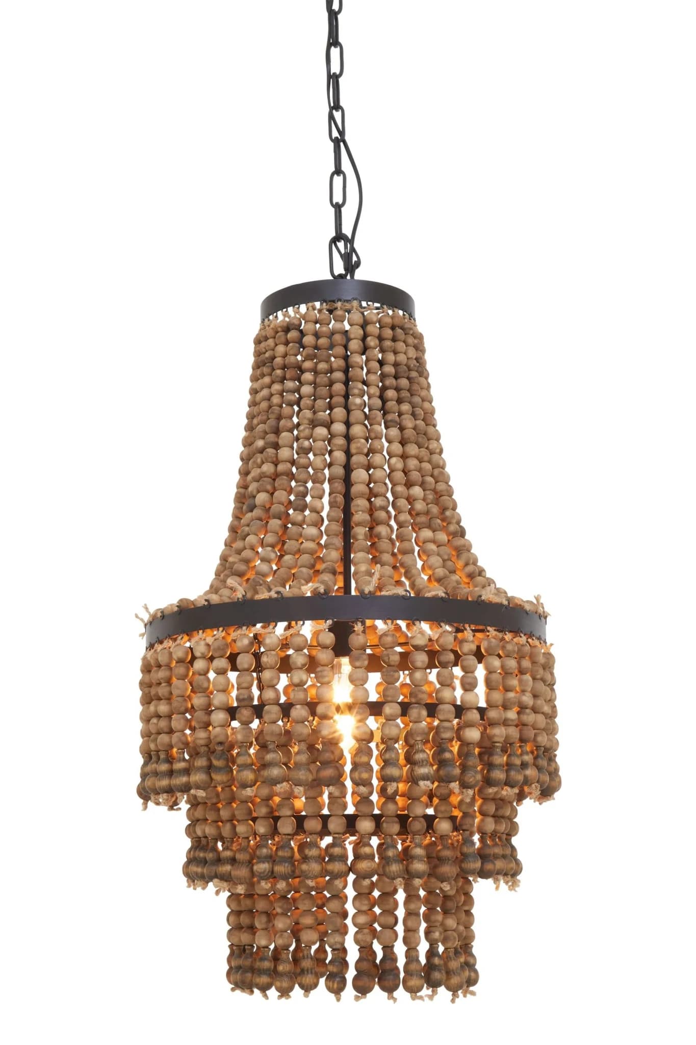 Lapiz Wooden Beads Large Chandelier - Pendant lights, photo 7 of 8