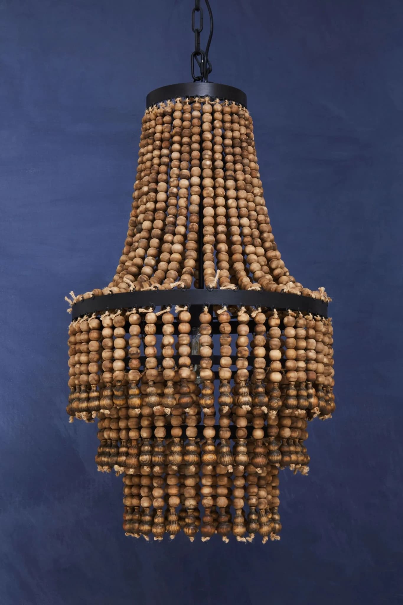 Lapiz Wooden Beads Large Chandelier - Pendant lights, photo 4 of 8