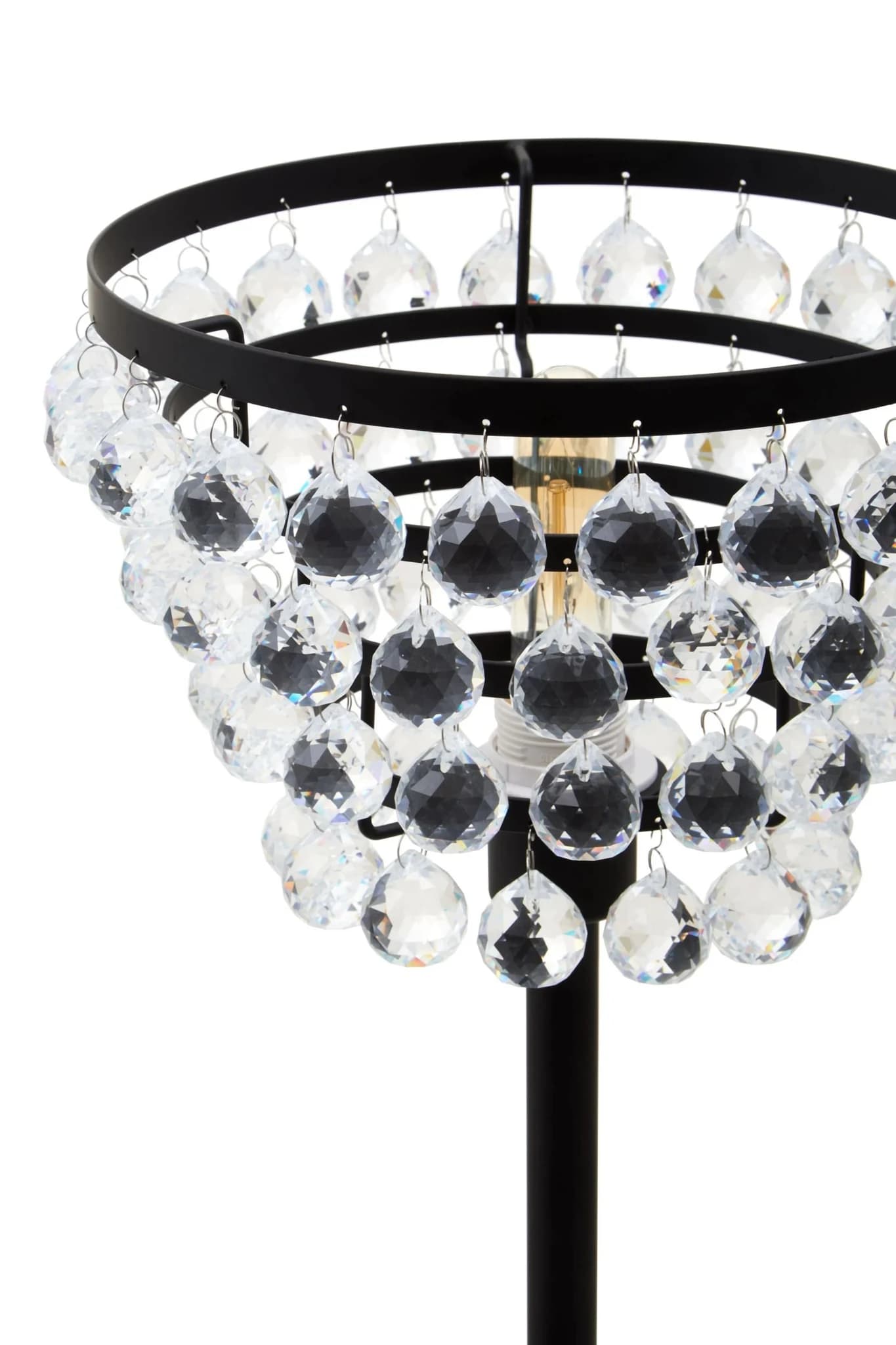Hutchinson Clear Crystal Table Lamp with Black Metal - Table lamps, photo 4 of 5