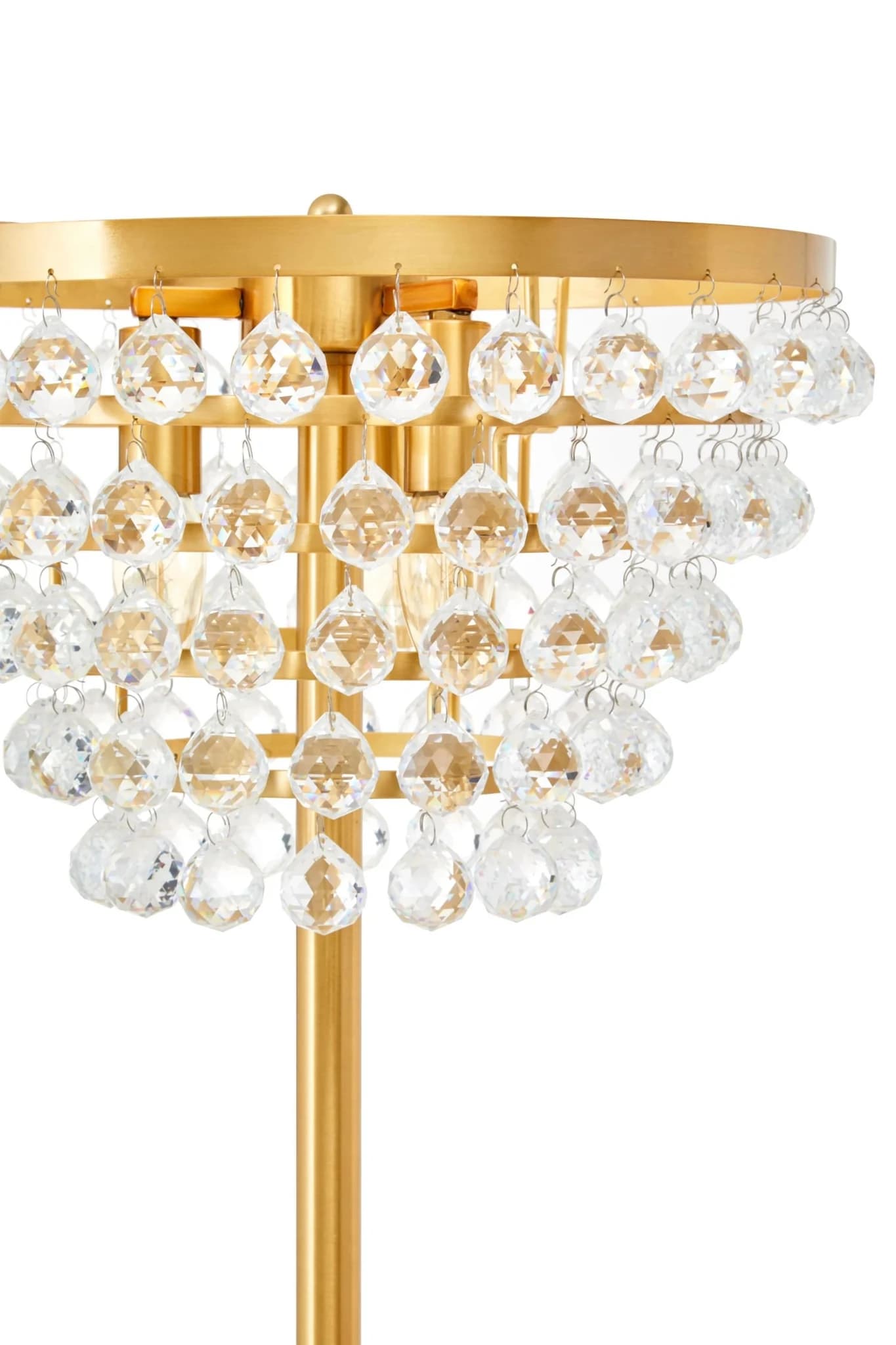 Hutchinson Clear Crystal Floor Lamp with Gold Metal - Floor lamps, photo 5 of 5