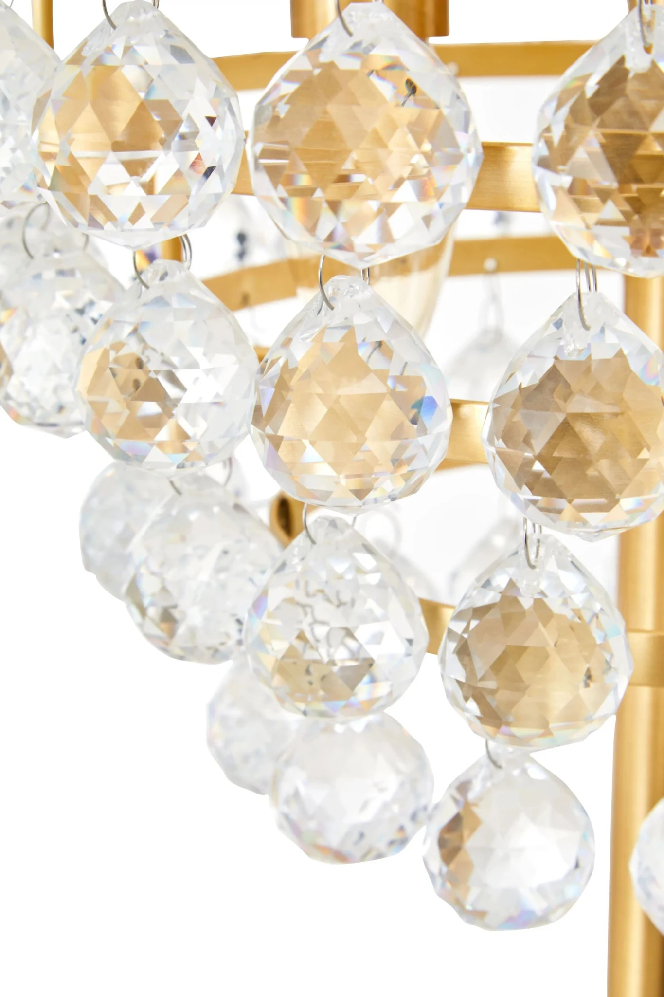 Hutchinson Clear Crystal Floor Lamp with Gold Metal - Floor lamps, photo 3 of 5
