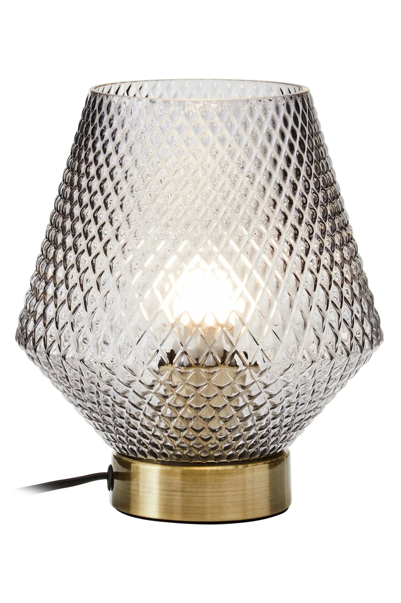 Noble Grey Smoked Glass Table Lamp - Table lamps, photo 2 of 5