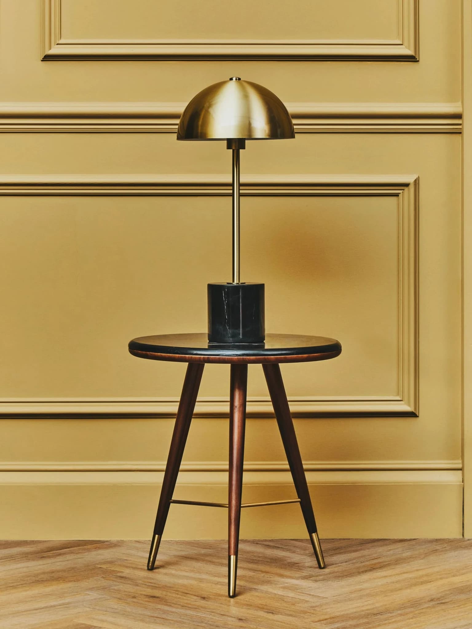 Murdoch Brushed Brass Table Lamp with Black Marble Base - Table lamps, photo 8 of 8