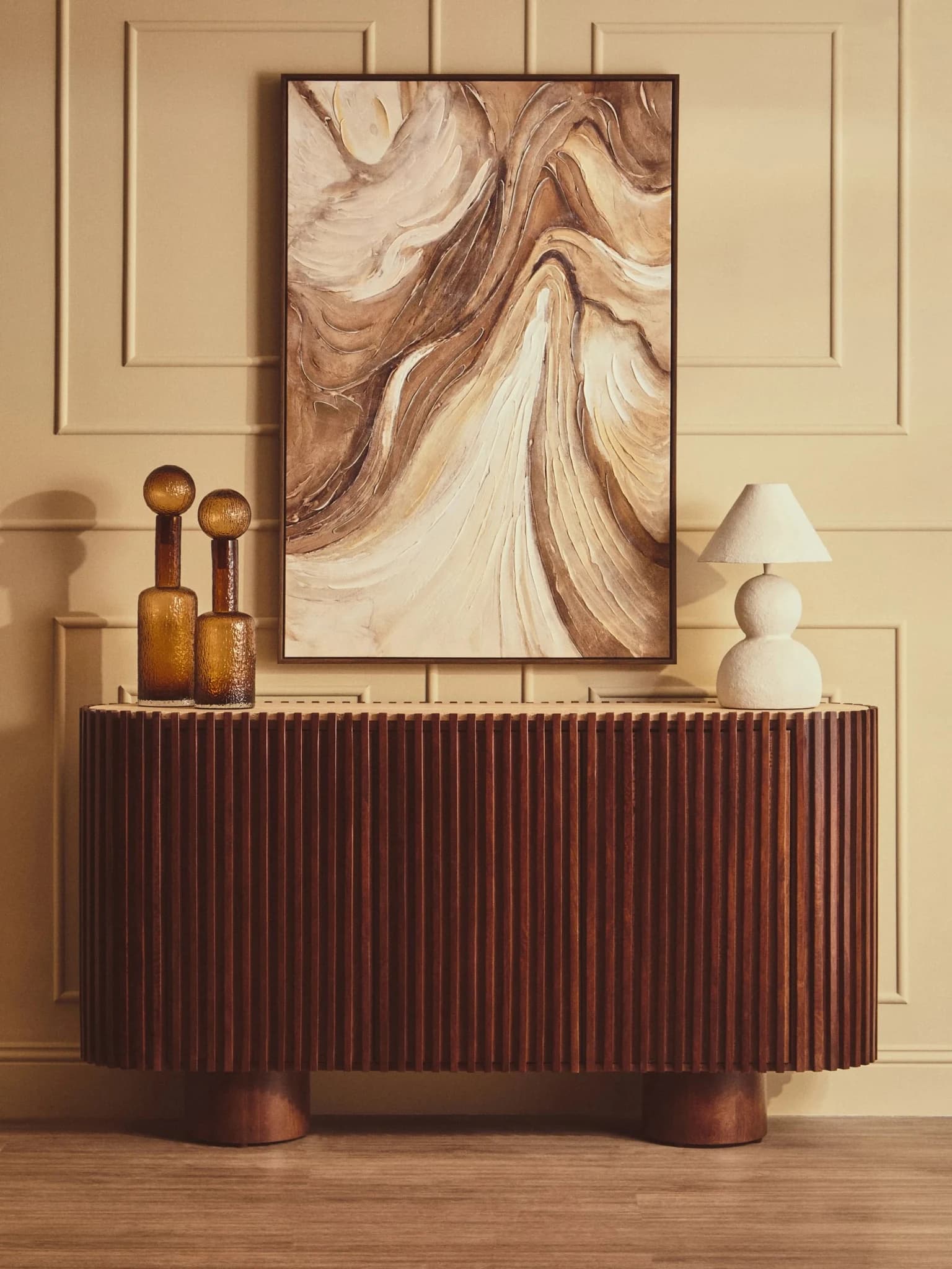 Carta White Papier Mache Table Lamp - Table lamps, photo 7 of 8