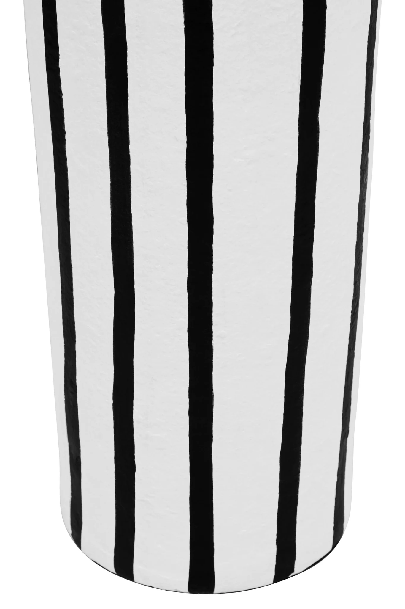 Carta Black and White Stripe Papier Mache Floor Lamp with Dome Shade - Floor lamps, photo 5 of 8