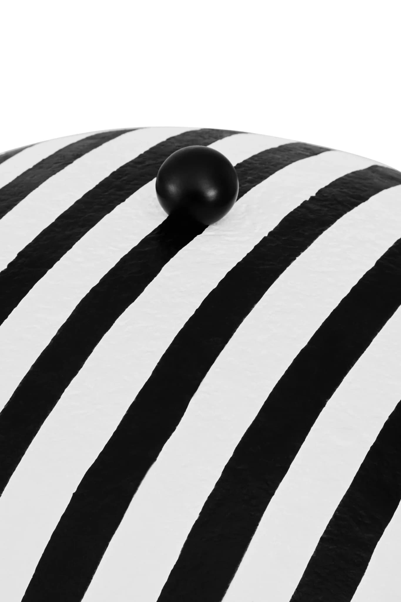 Carta Black and White Stripe Papier Mache Floor Lamp with Dome Shade - Floor lamps, photo 4 of 8