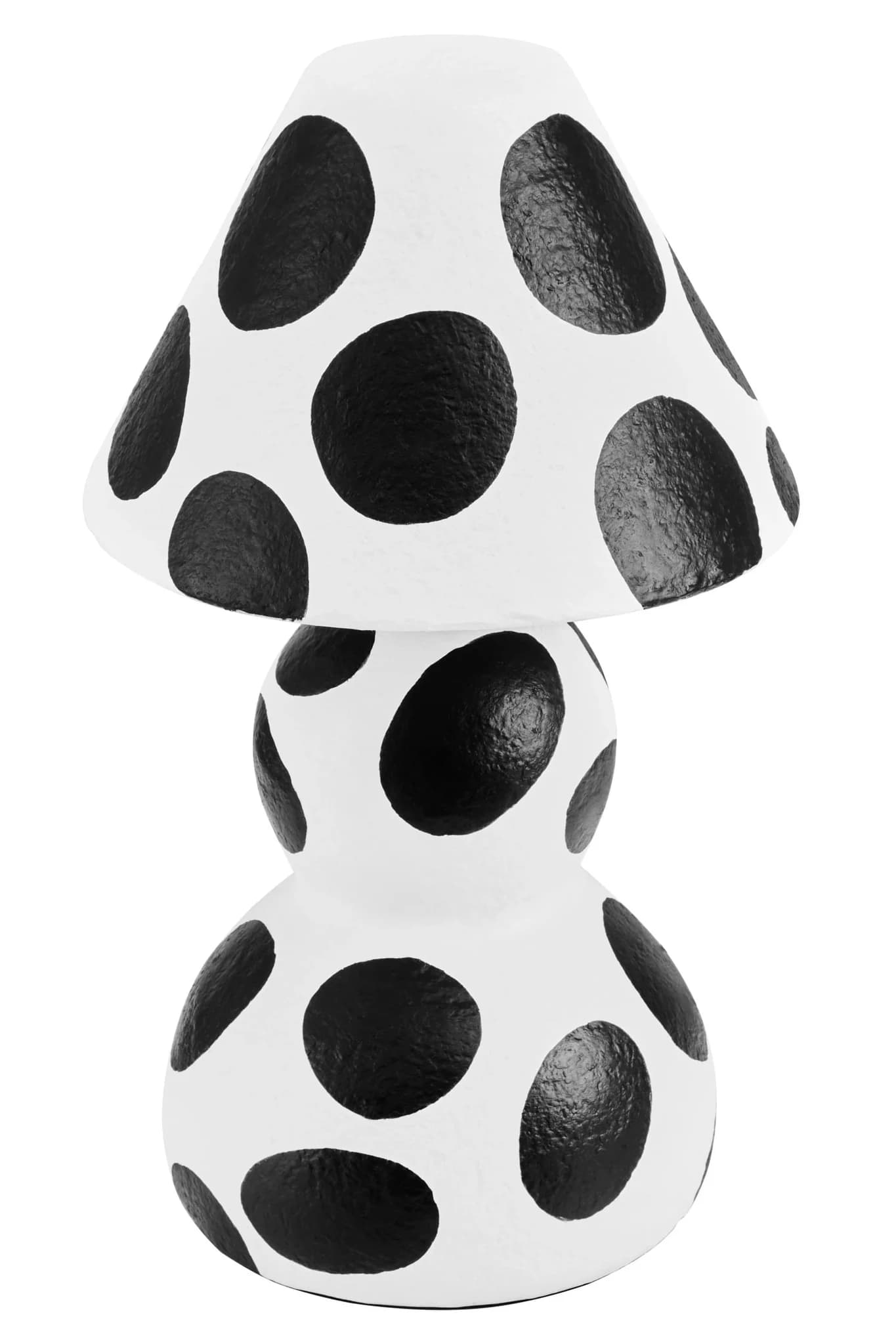 Carta Black and White Polka Dot Papier Mache Table Lamp - Table lamps, photo 5 of 8