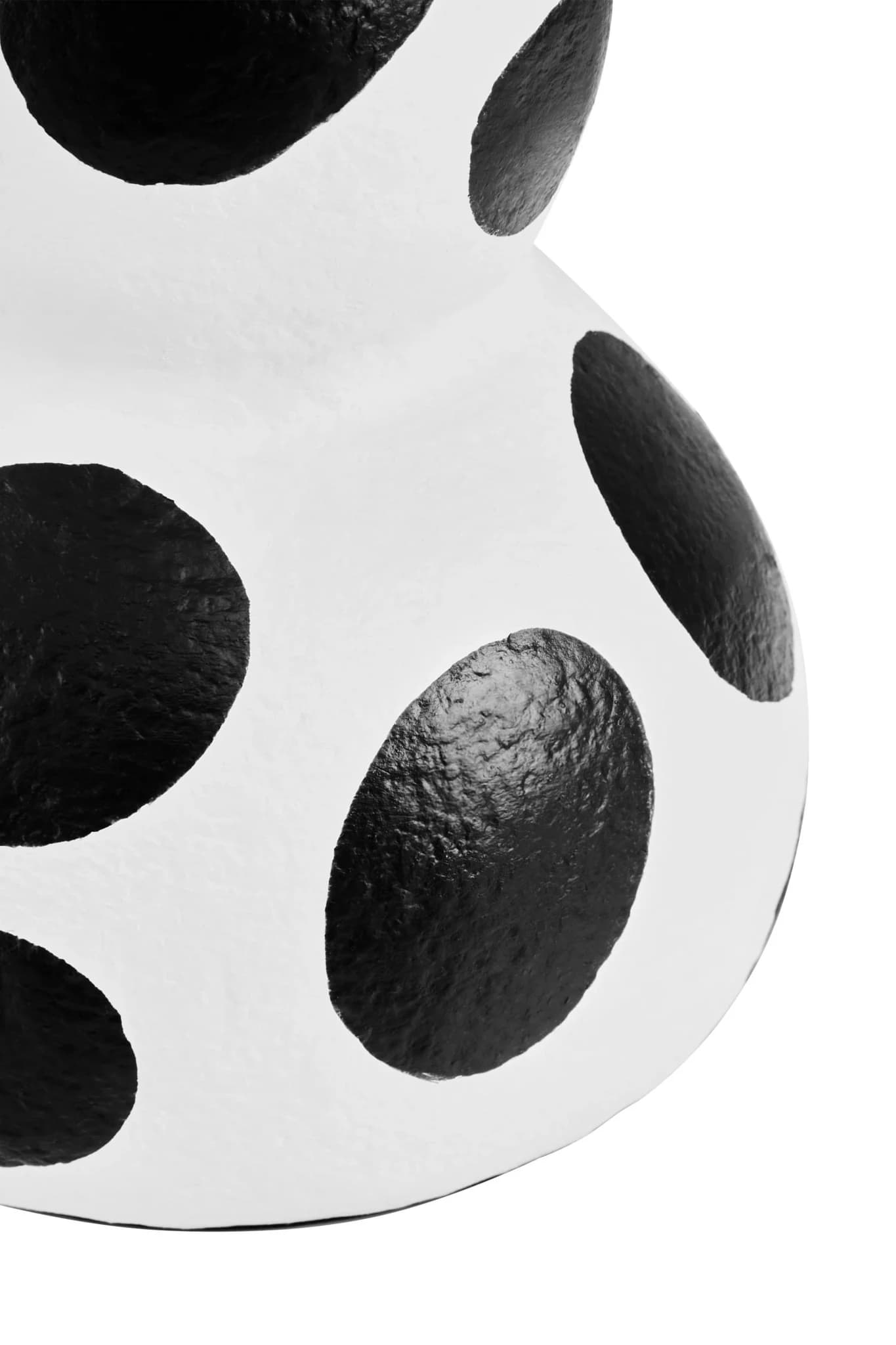 Carta Black and White Polka Dot Papier Mache Table Lamp - Table lamps, photo 7 of 8