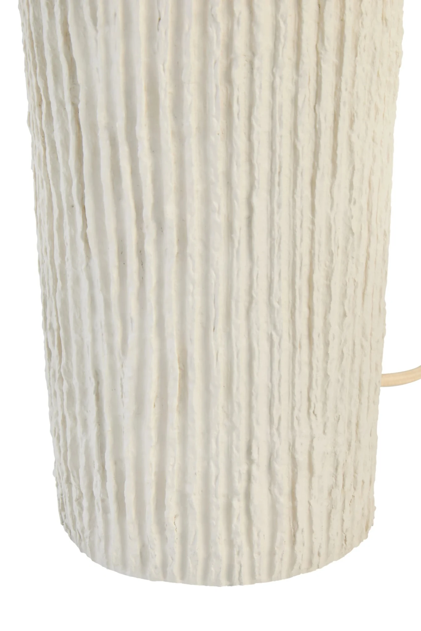 Carta Oatmeal Etched Linear Design Papier Mache Domed Table Lamp - Table lamps, photo 8 of 8