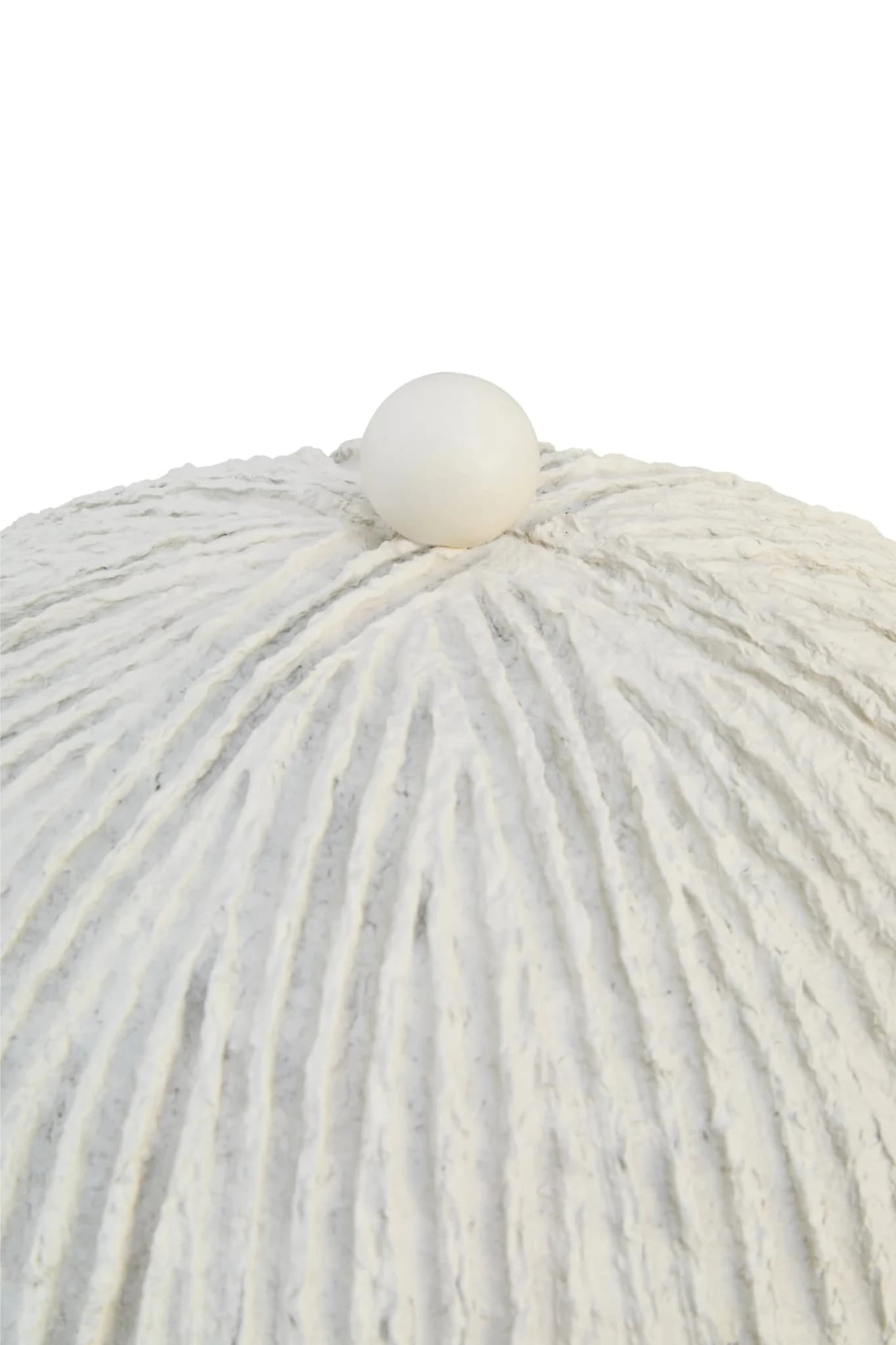 Carta Oatmeal Etched Linear Design Papier Mache Domed Table Lamp - Table lamps, photo 6 of 8