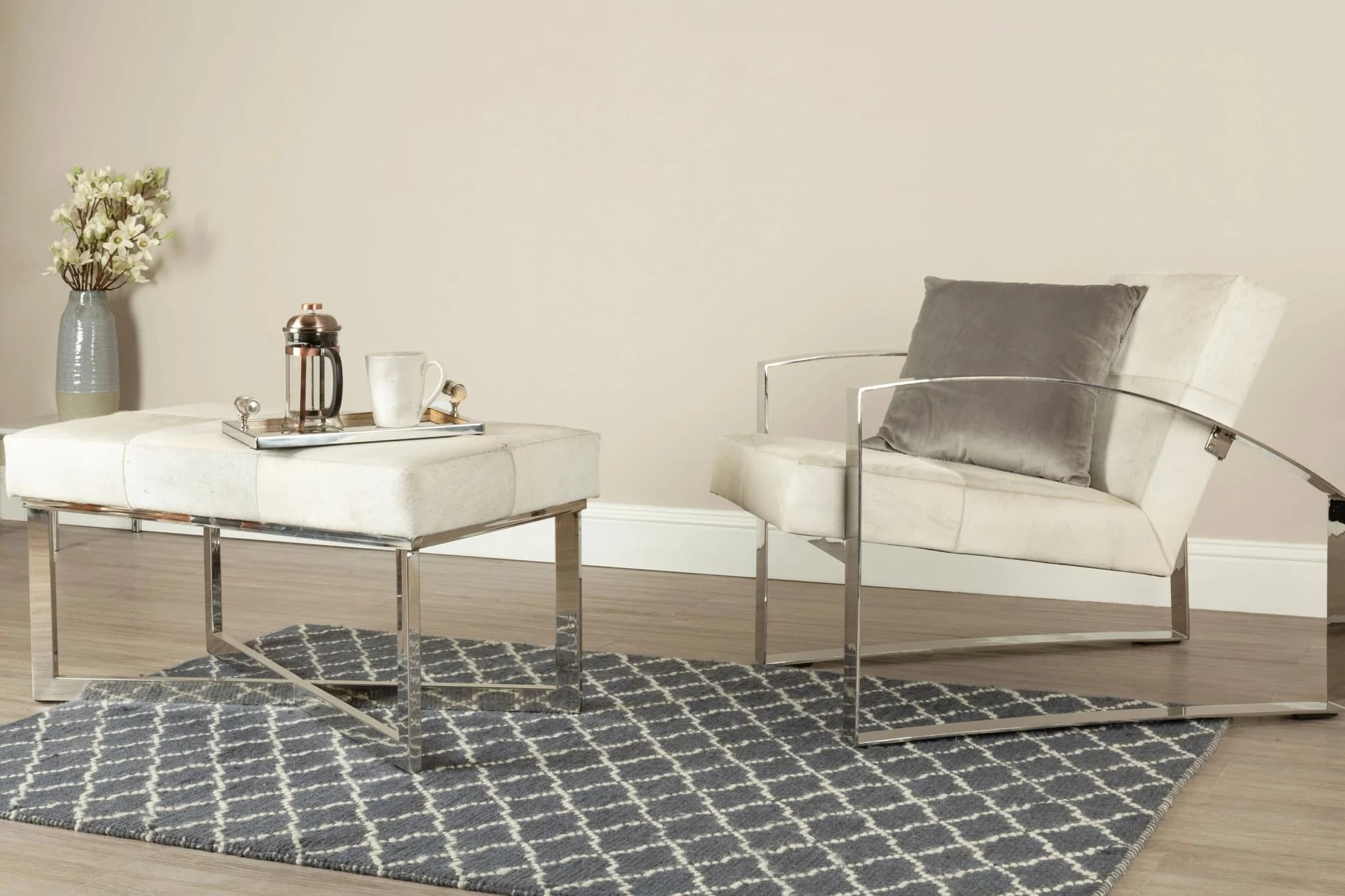 Bosie Kensington Townhouse Large Diamond Lattice Rug - Decorative, photo 5 of 5