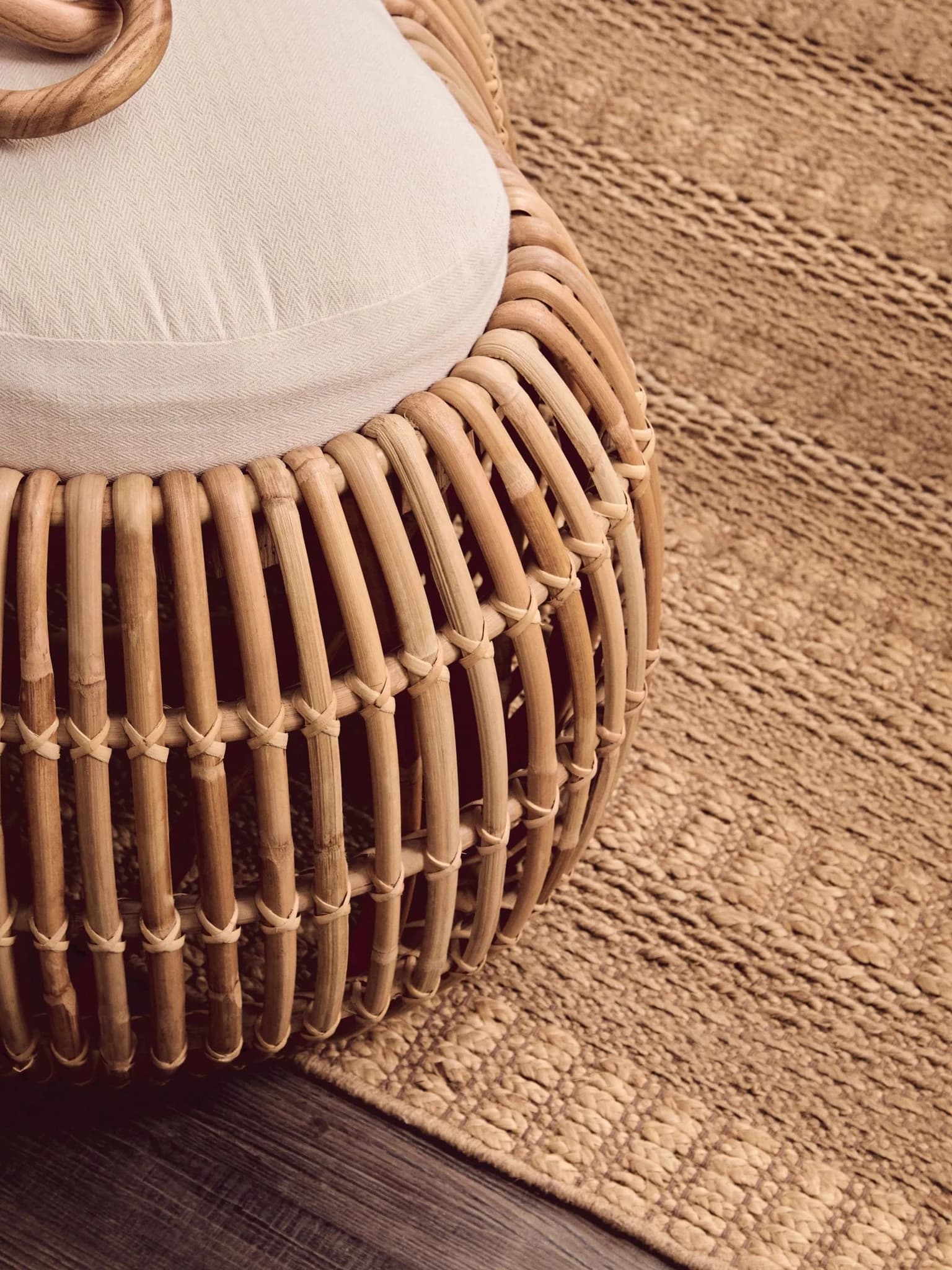 Bosie Jango Natural Large Striped Rug - Decorative, photo 2 of 8
