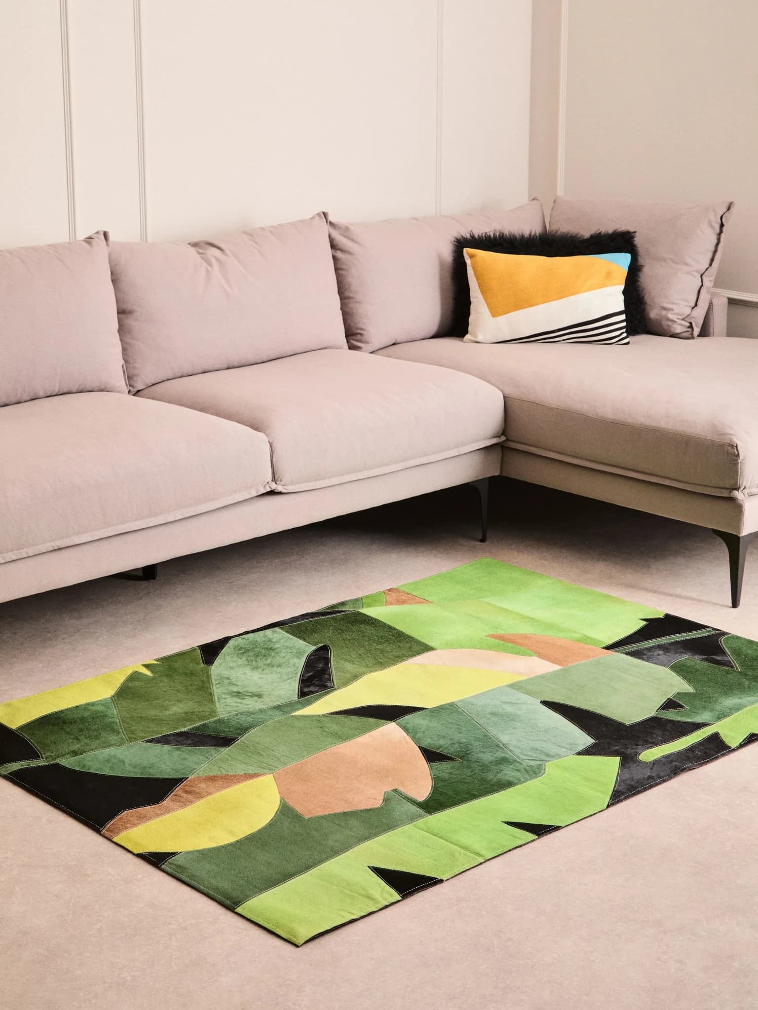 Bosie Safira Small Botanical Hair on Leather Rug - Decorative, photo 5 of 8