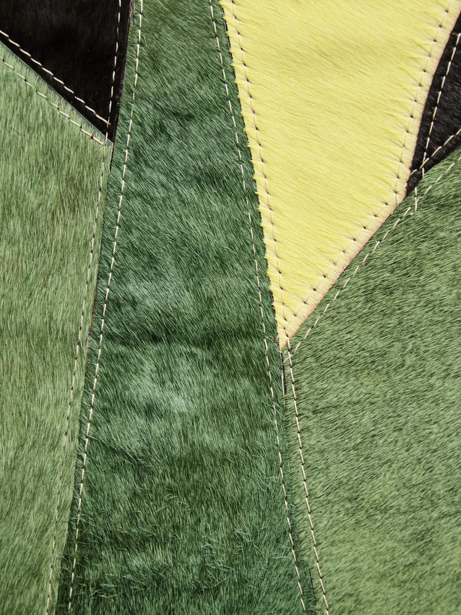 Bosie Safira Small Botanical Hair on Leather Rug - Decorative, photo 2 of 8