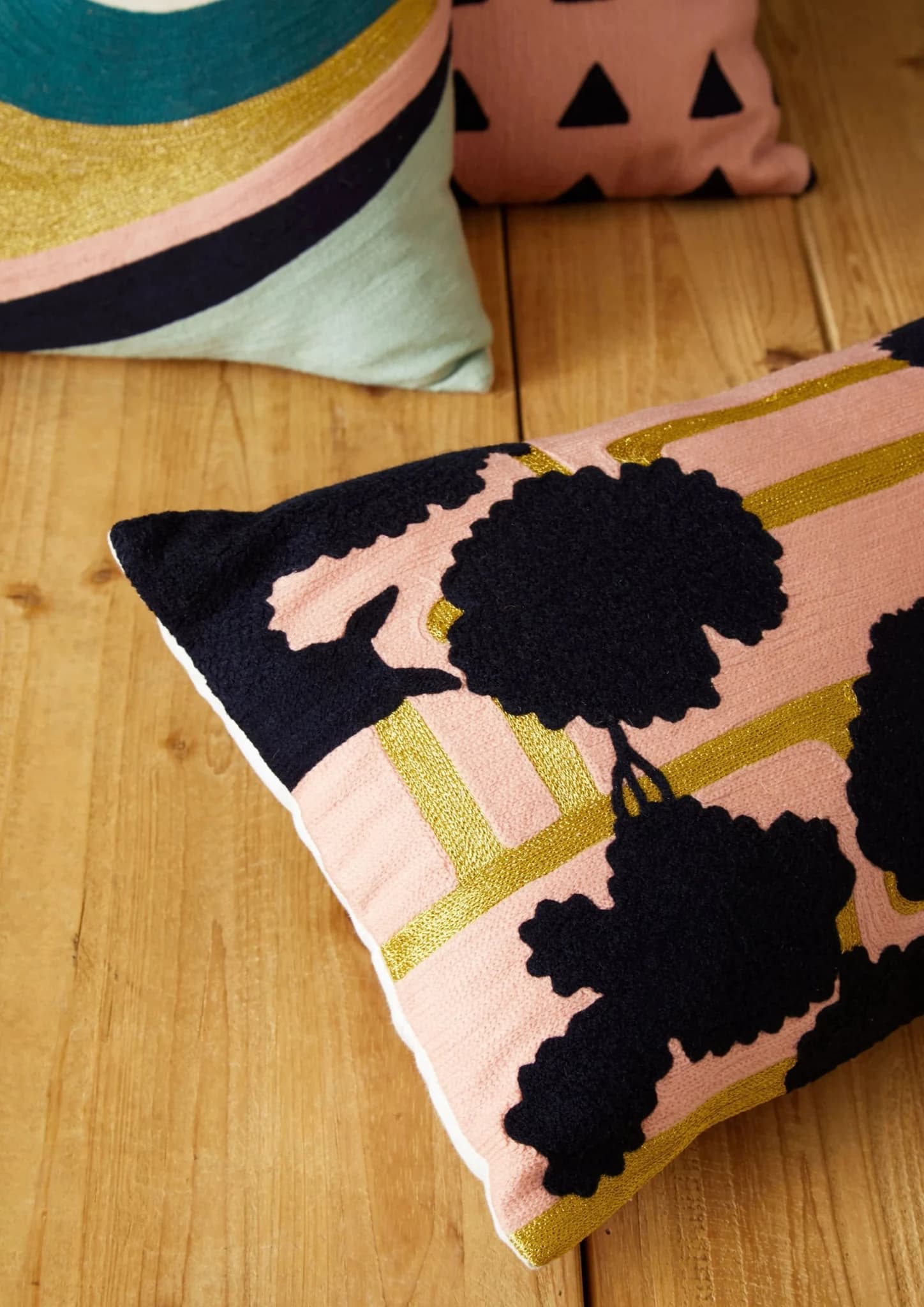 Bosie Ozella Multi Colour Abstract Arc Design Rectangular Cushion - Decorative, photo 5 of 8