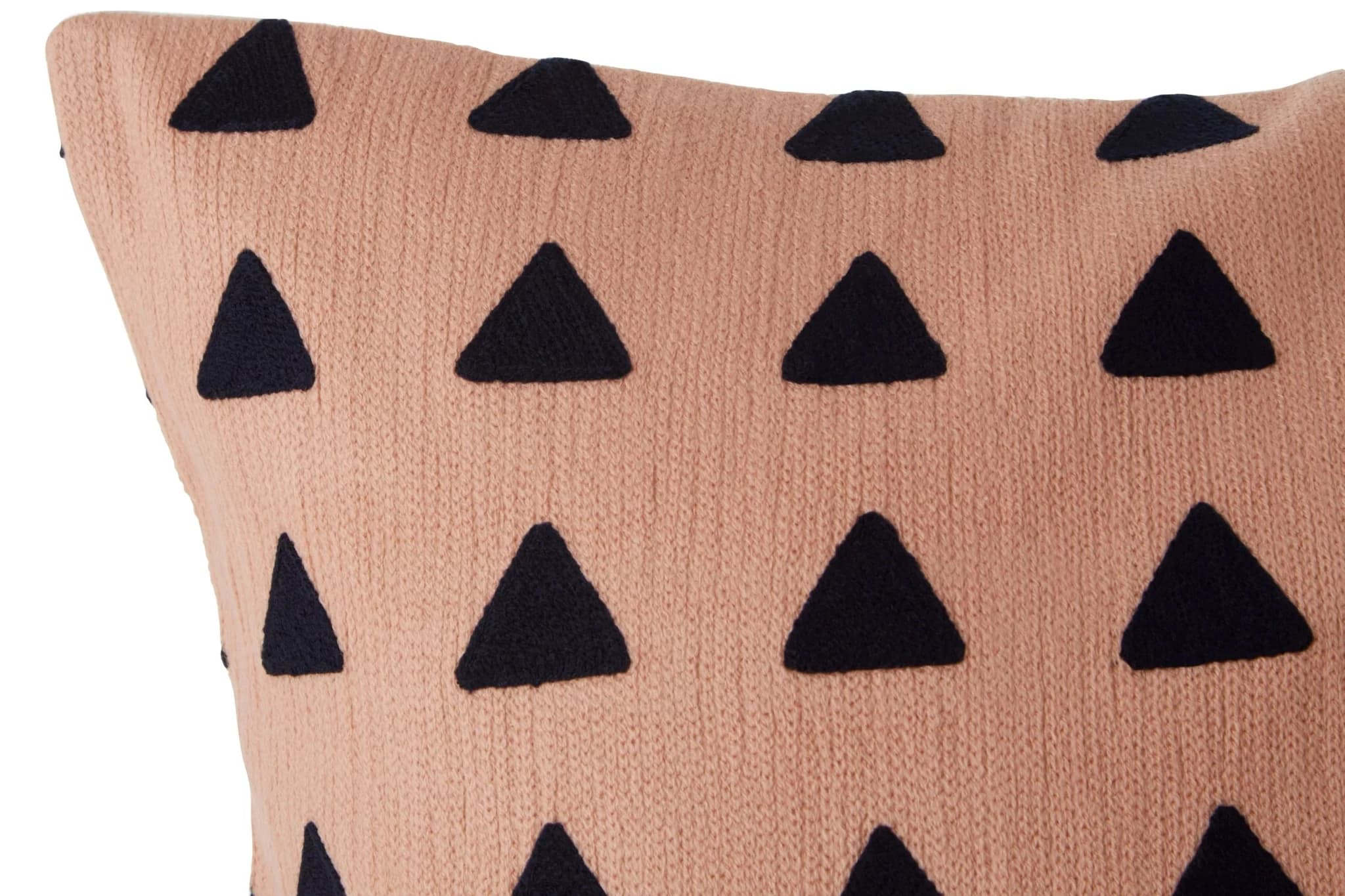 Bosie Ozella Pink and Navy Square Embroidered Cushion - Decorative, photo 3 of 3