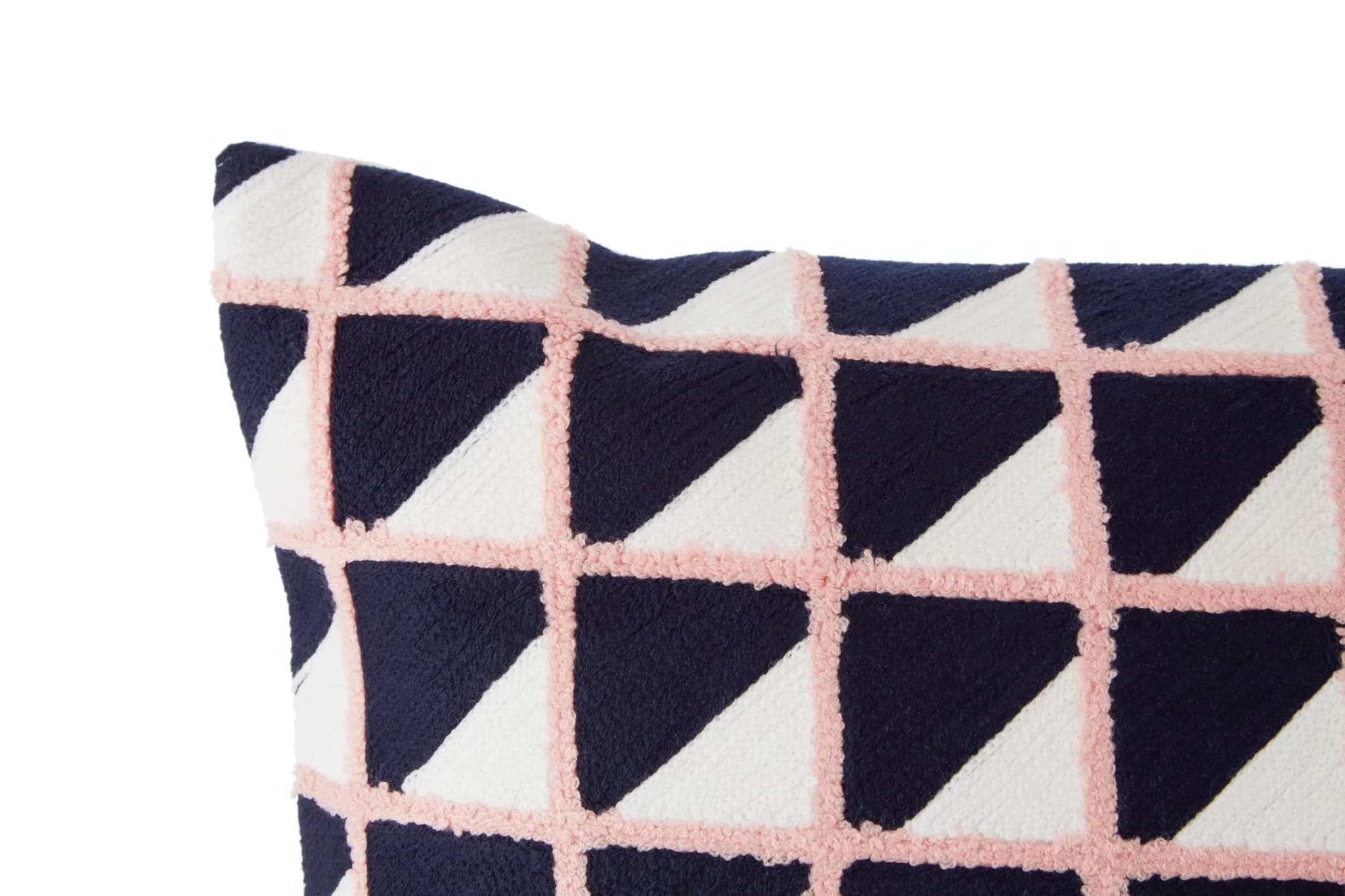 Bosie Ozella Pink and Black Grid Design Square Cushion - Decorative, photo 8 of 8