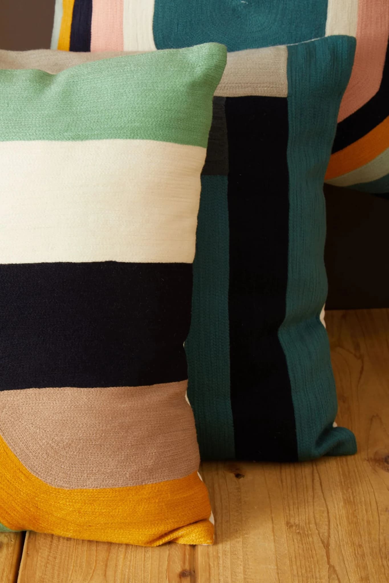 Bosie Ozella Geometric Colour Block Square Cushion - Decorative, photo 4 of 8