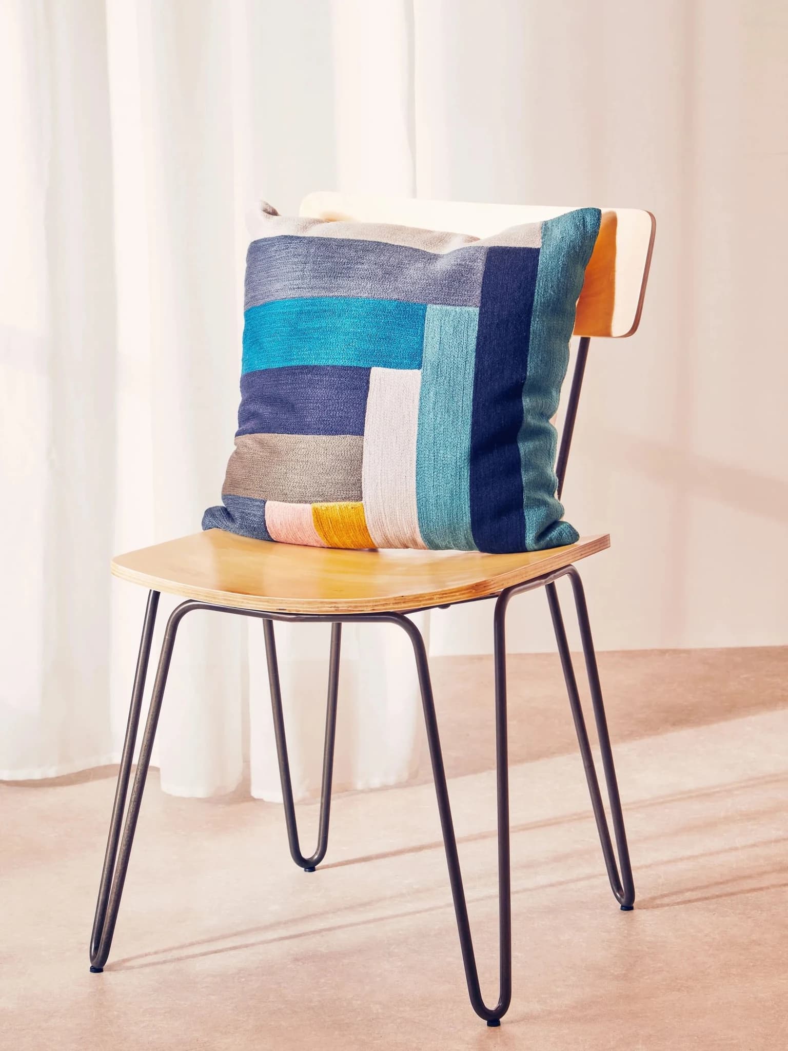 Bosie Ozella Geometric Colour Block Square Cushion - Decorative, photo 3 of 8