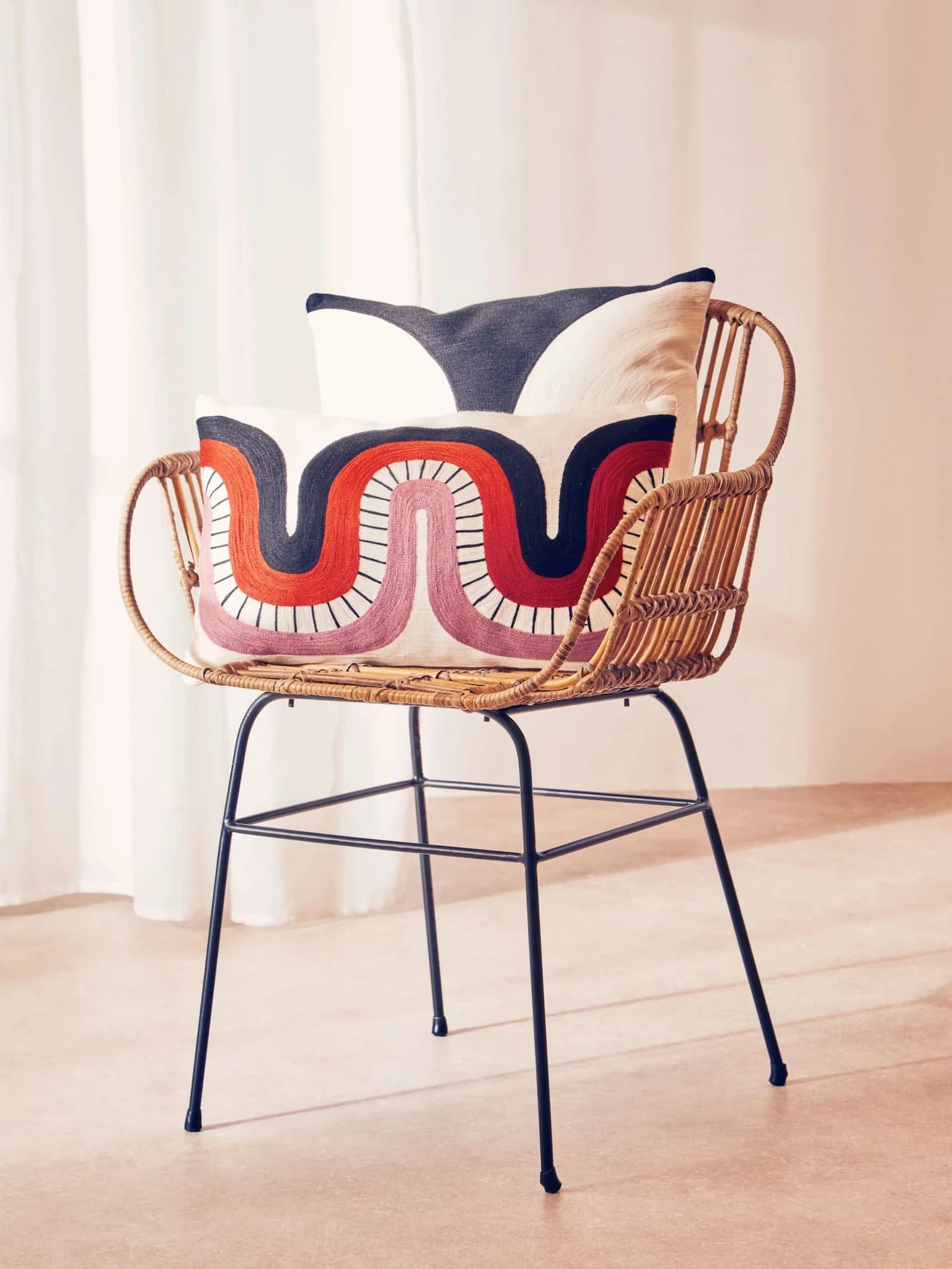 Bosie Ozella Curve Pattern Rectangular Cushion - Decorative, photo 7 of 8