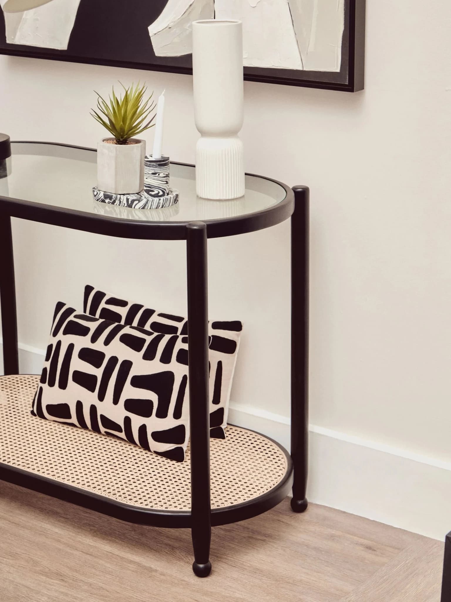 Bosie Ozella Natural And Black Rectangular Cushion - Decorative, photo 5 of 8